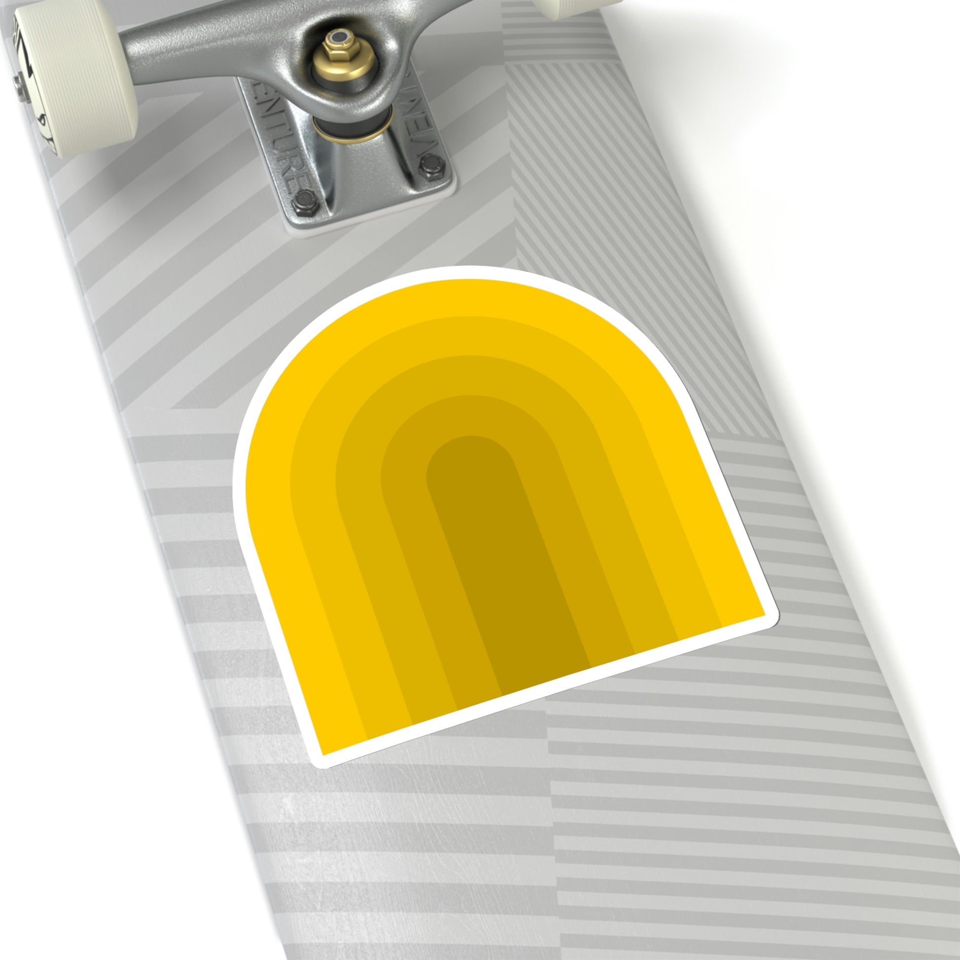 Yellow & Gold Gradient Rainbow Vinyl Kiss-Cut Sticker - BowsAndArtsDesigns