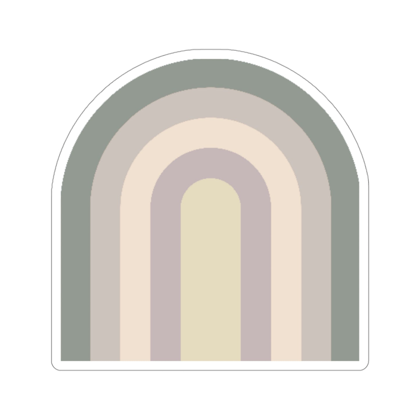 Gray Tone Rainbow Vinyl Kiss-Cut Sticker - BowsAndArtsDesigns