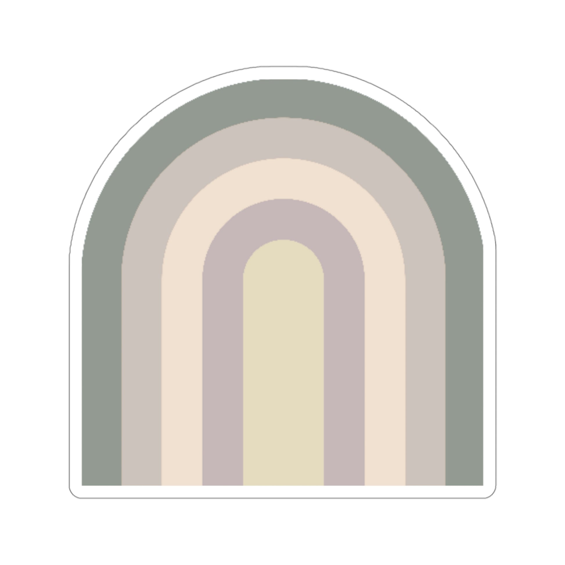 Gray Tone Rainbow Vinyl Kiss-Cut Sticker - BowsAndArtsDesigns