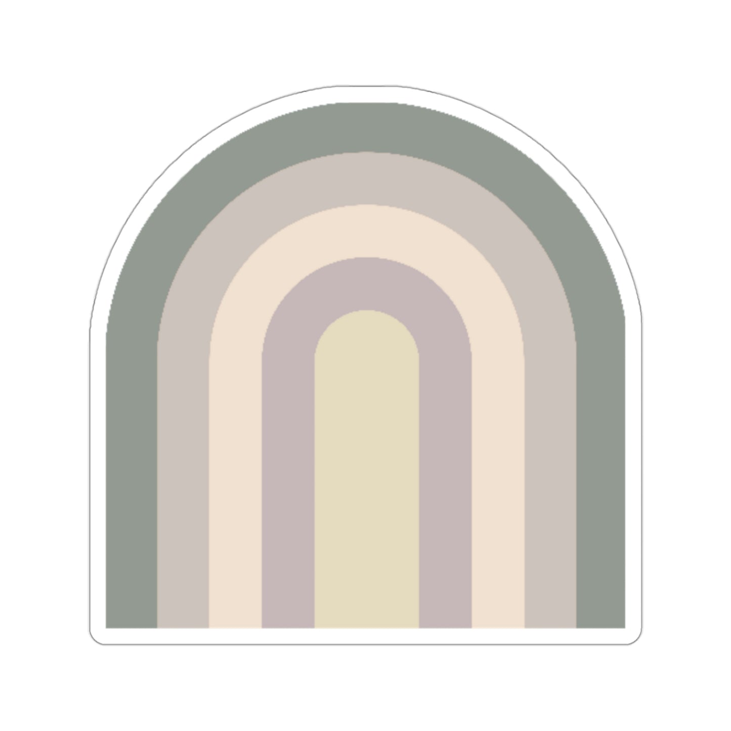 Gray Tone Rainbow Vinyl Kiss-Cut Sticker - BowsAndArtsDesigns