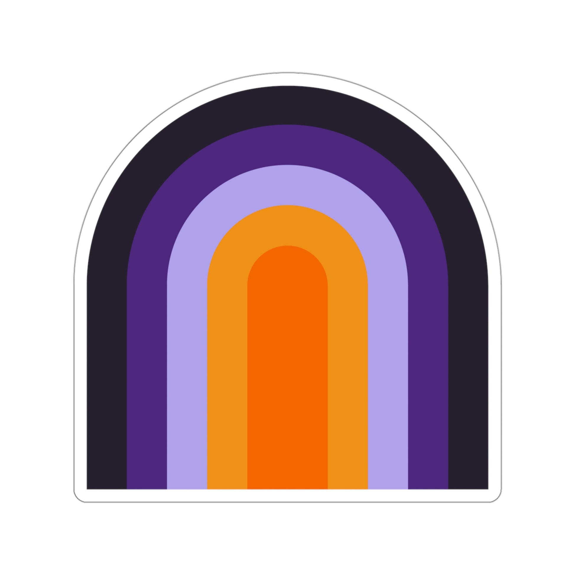 Purple & Orange Vinyl Kiss-Cut Sticker - BowsAndArtsDesigns