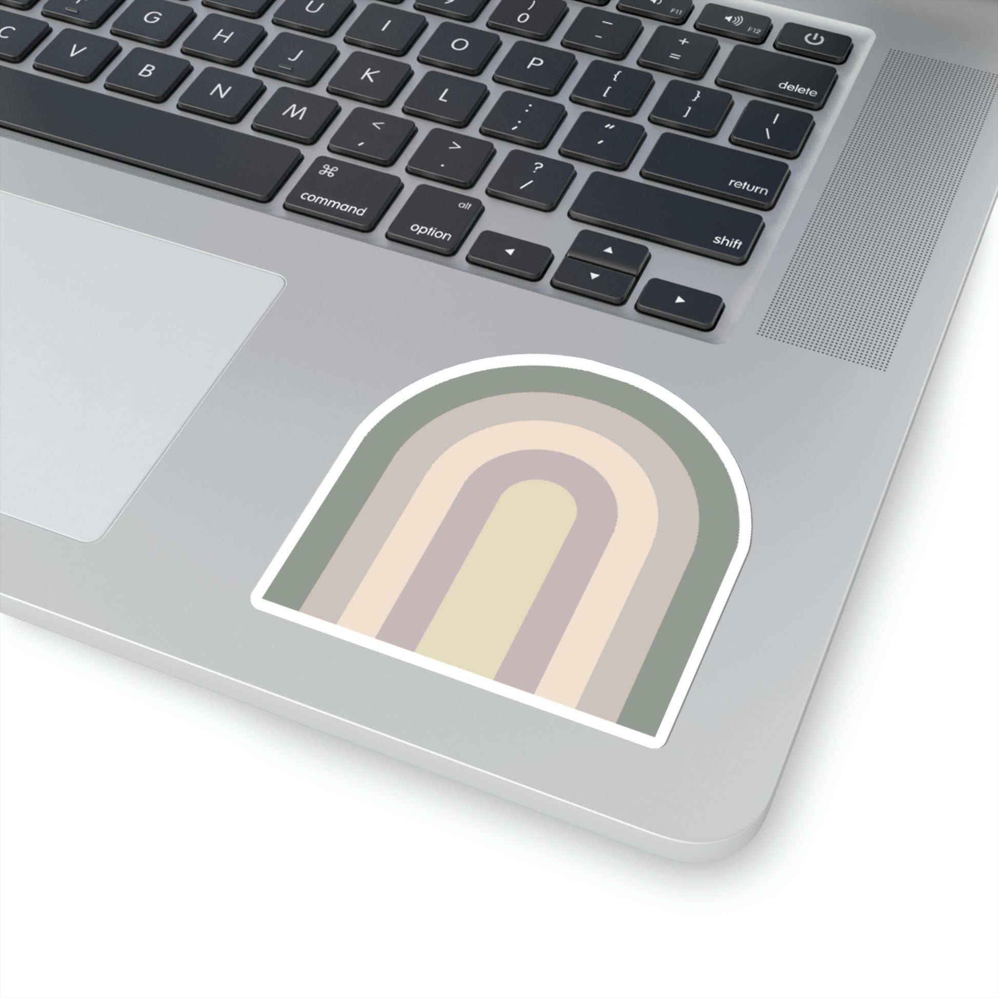 Gray Tone Rainbow Vinyl Kiss-Cut Sticker - BowsAndArtsDesigns
