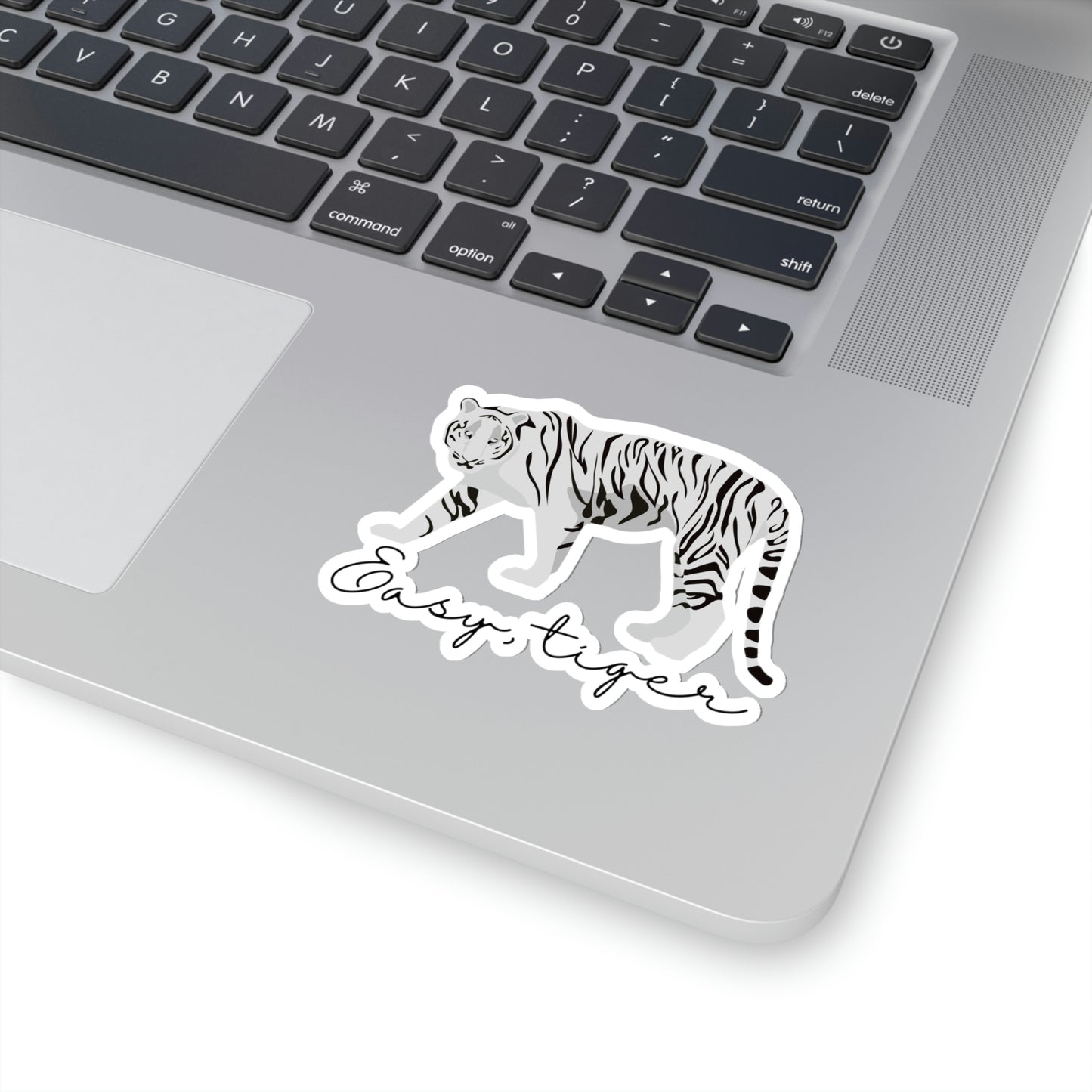 Easy, Tiger Vinyl Kiss-Cut Sticker - BowsAndArtsDesigns