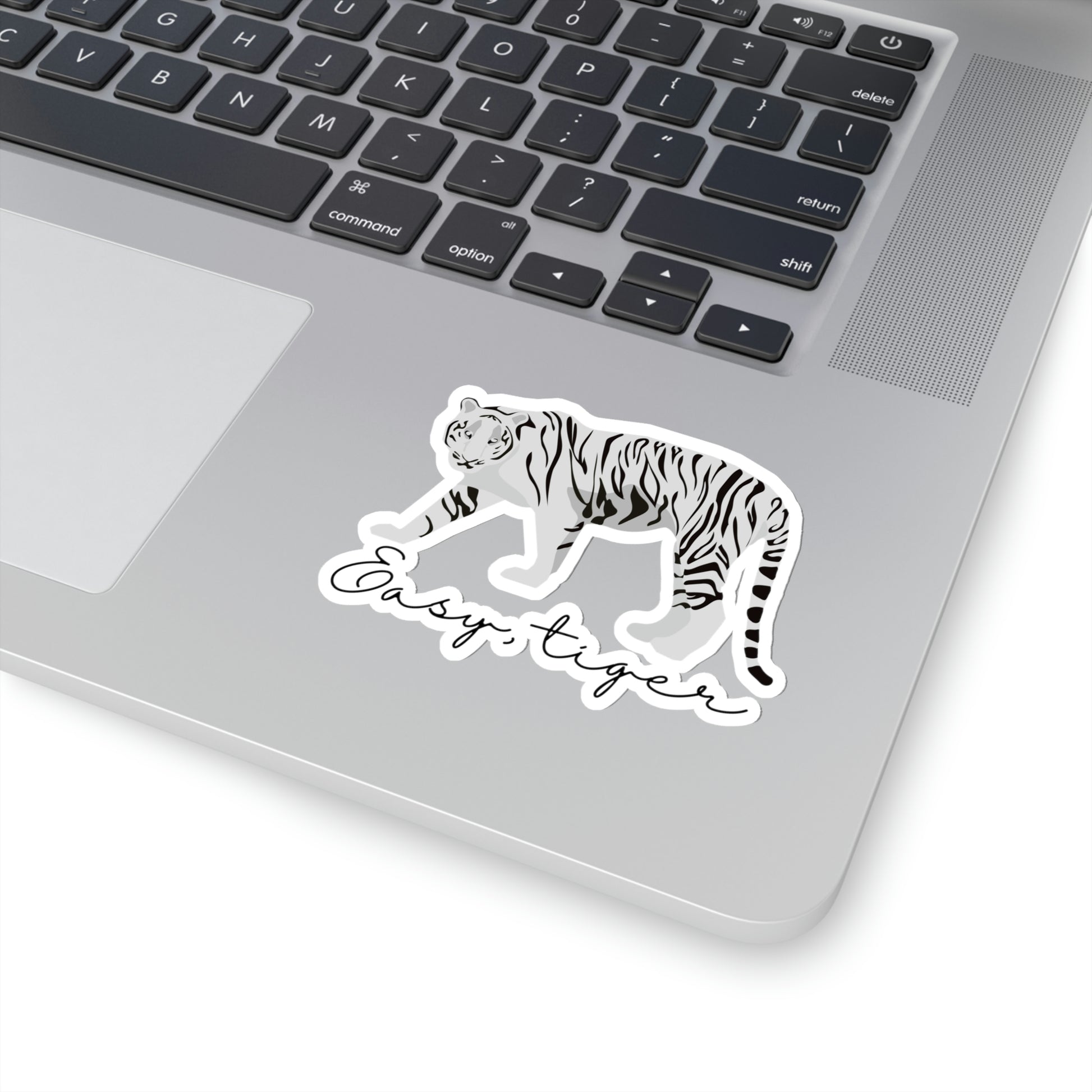 Easy, Tiger Vinyl Kiss-Cut Sticker - BowsAndArtsDesigns