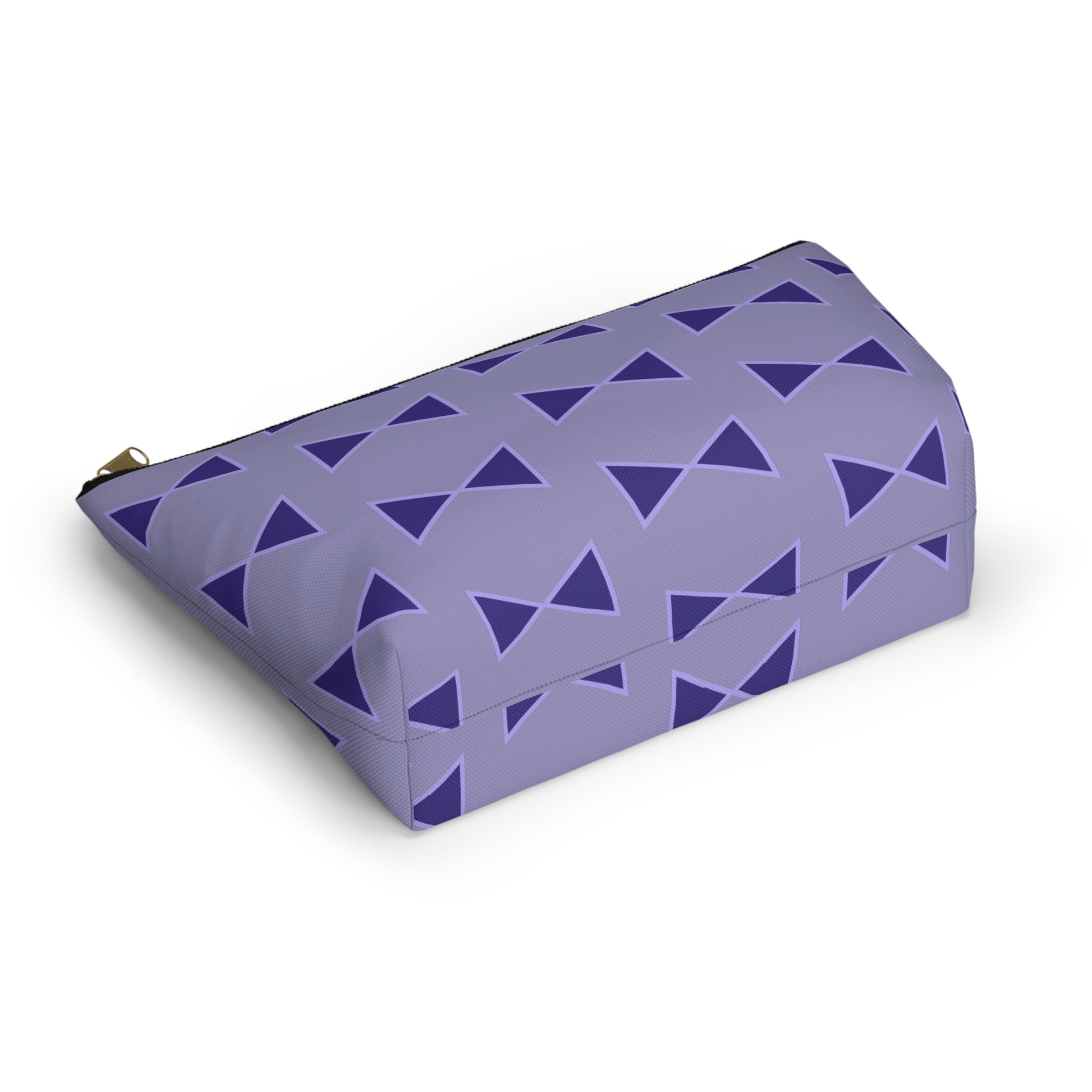 Purple Bows Accessory Pouch with T-bottom - BowsAndArtsDesigns