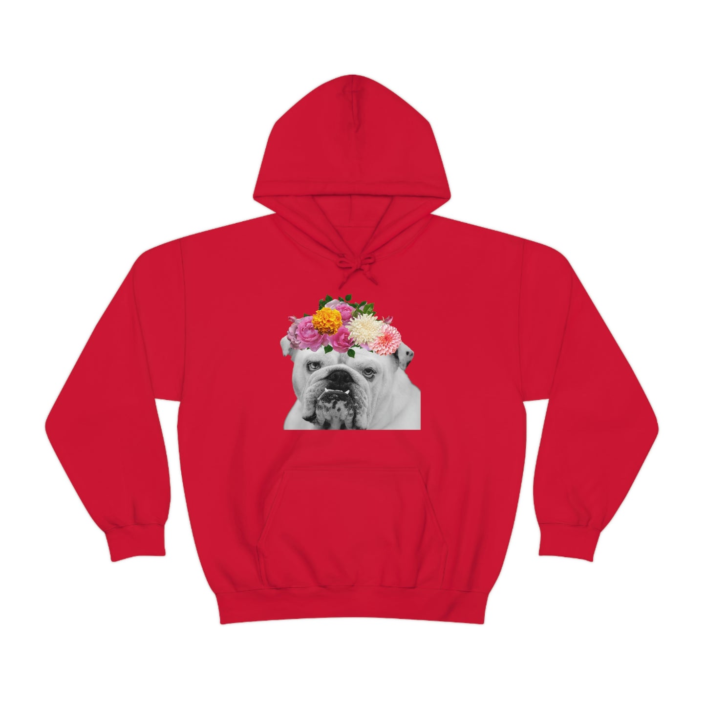 Very Pretty Bulldog Flower Crown Hoodie | Multiple Colors - BowsAndArtsDesigns