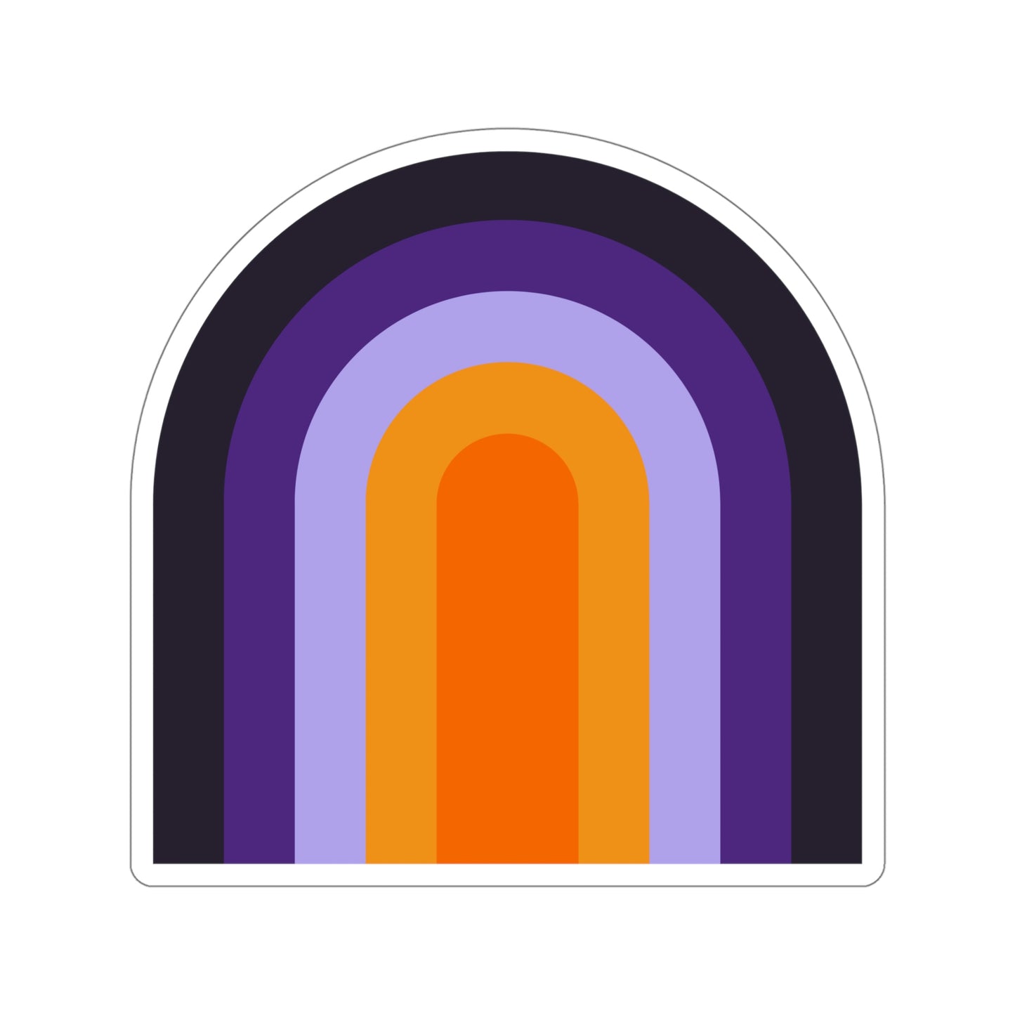 Purple & Orange Vinyl Kiss-Cut Sticker - BowsAndArtsDesigns