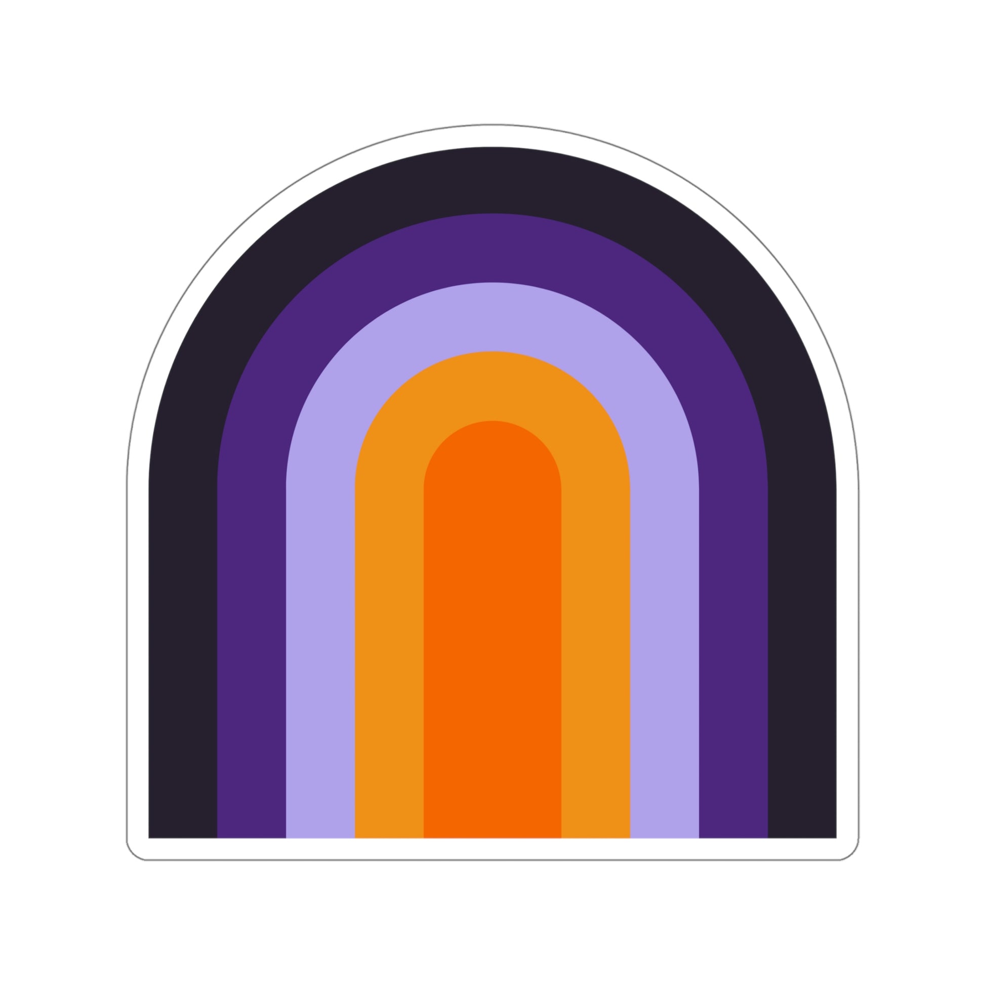 Purple & Orange Vinyl Kiss-Cut Sticker - BowsAndArtsDesigns