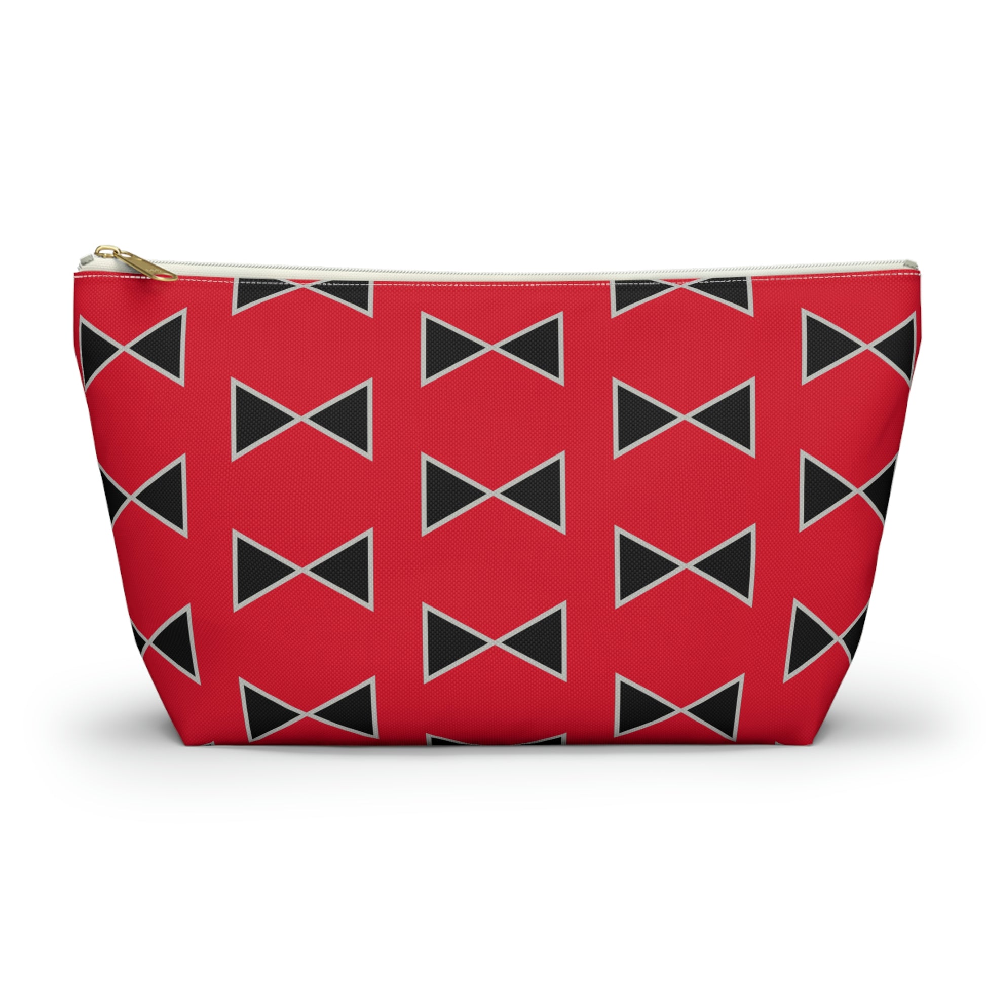 Red & Black Bows Accessory Pouch with T-bottom - BowsAndArtsDesigns