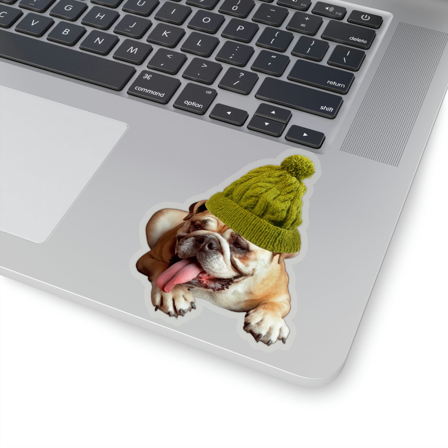 Beanie Bulldog Vinyl Kiss-Cut Sticker - BowsAndArtsDesigns