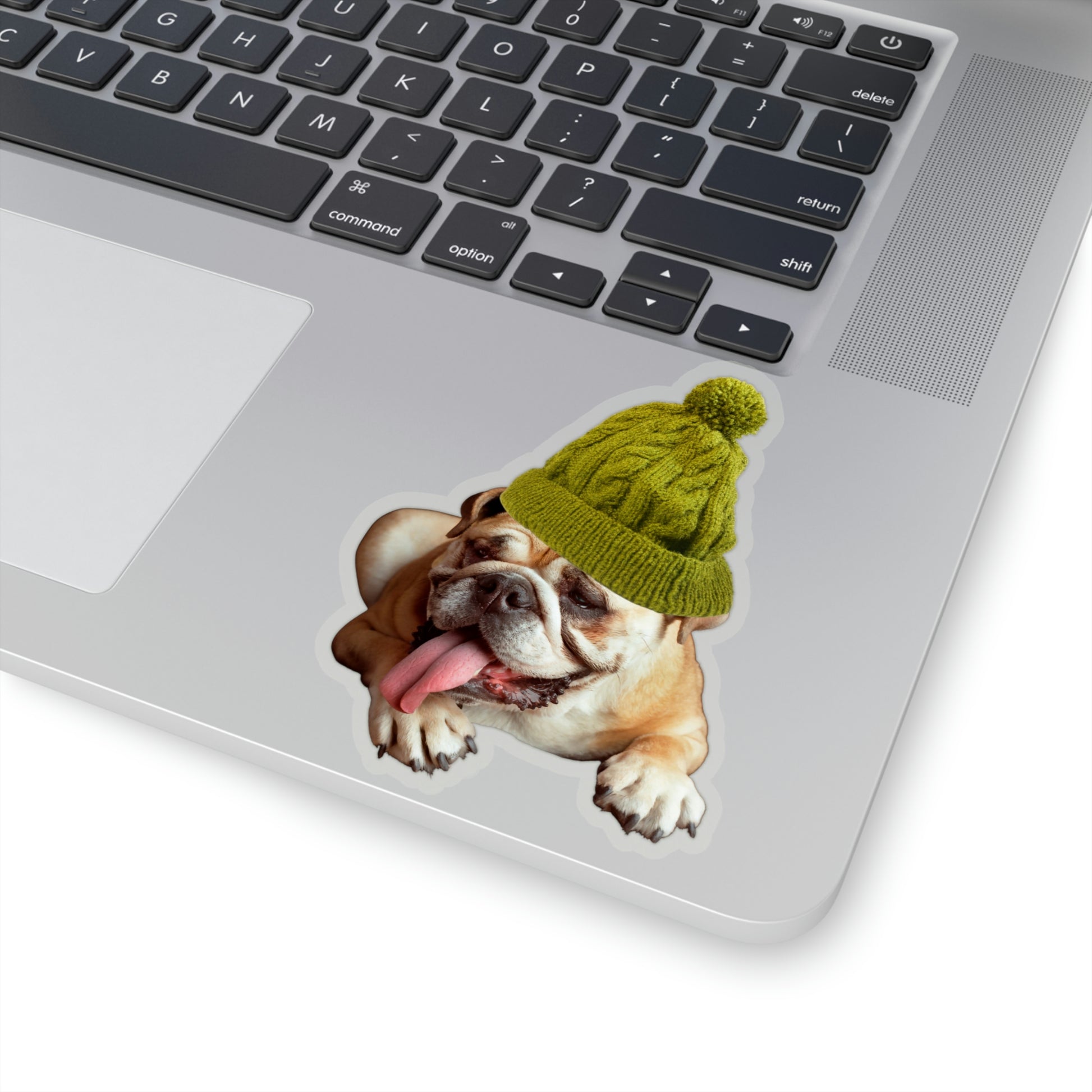 Beanie Bulldog Vinyl Kiss-Cut Sticker - BowsAndArtsDesigns