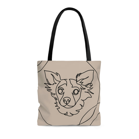 Chihuahua Aesthetic Canvas Tote Bag