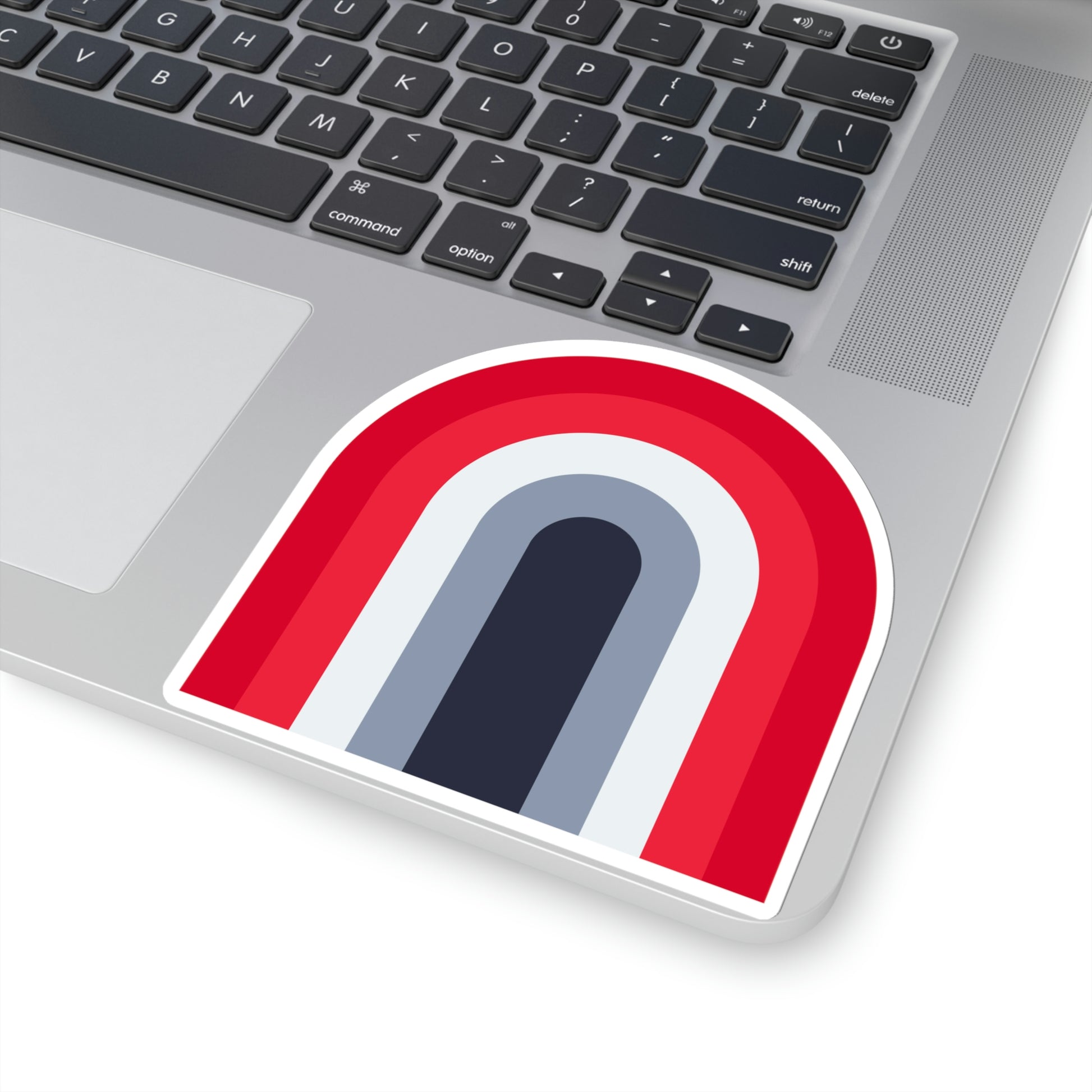 Red & Black Rainbow Vinyl Kiss-Cut Sticker - BowsAndArtsDesigns
