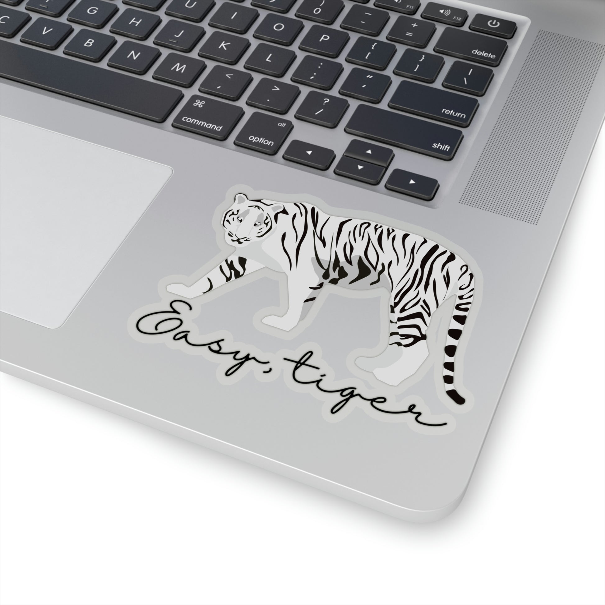 Easy, Tiger Vinyl Kiss-Cut Sticker - BowsAndArtsDesigns