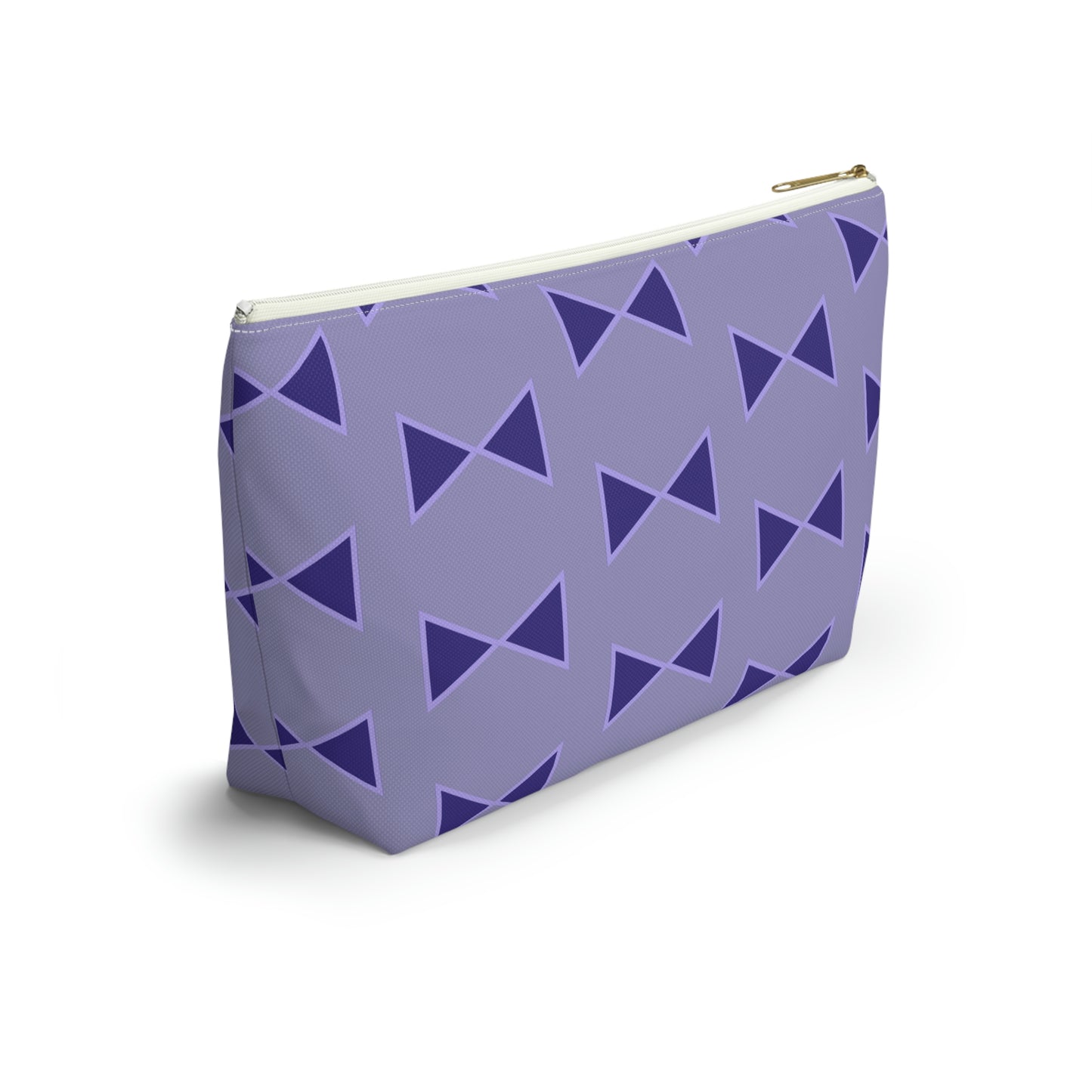 Purple Bows Accessory Pouch with T-bottom - BowsAndArtsDesigns