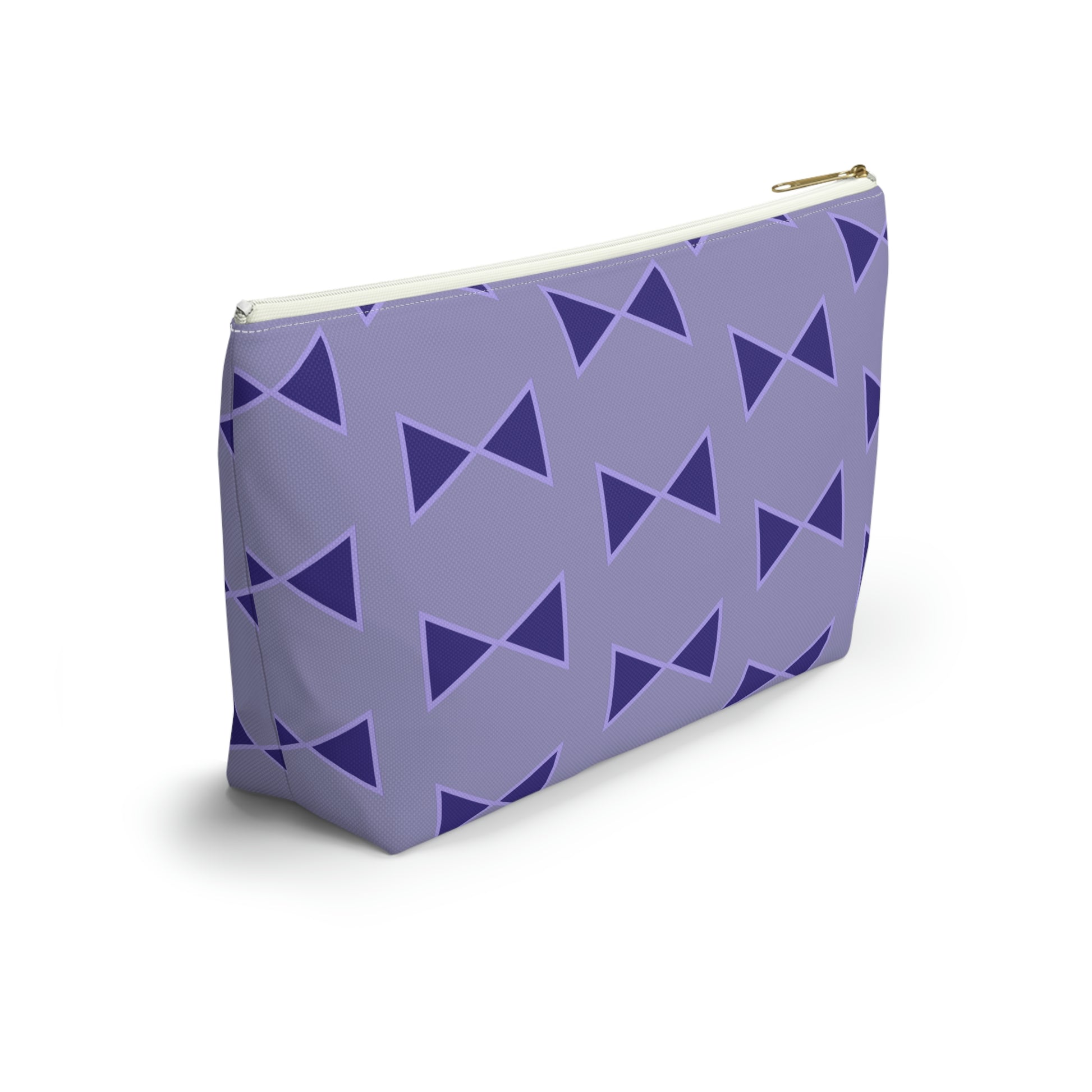 Purple Bows Accessory Pouch with T-bottom - BowsAndArtsDesigns