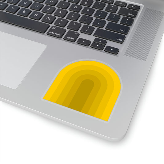 Yellow & Gold Gradient Rainbow Vinyl Kiss-Cut Sticker - BowsAndArtsDesigns