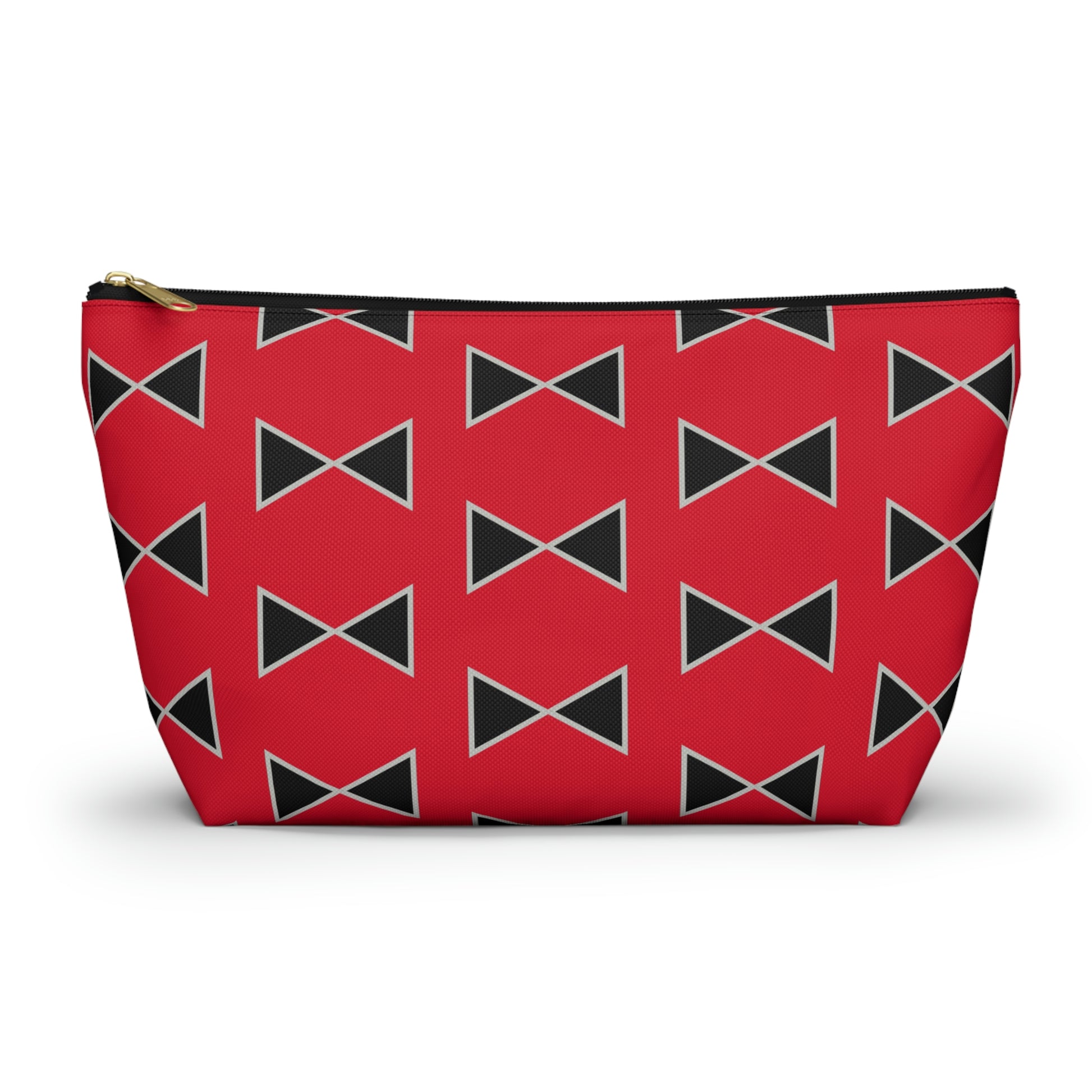 Red & Black Bows Accessory Pouch with T-bottom - BowsAndArtsDesigns
