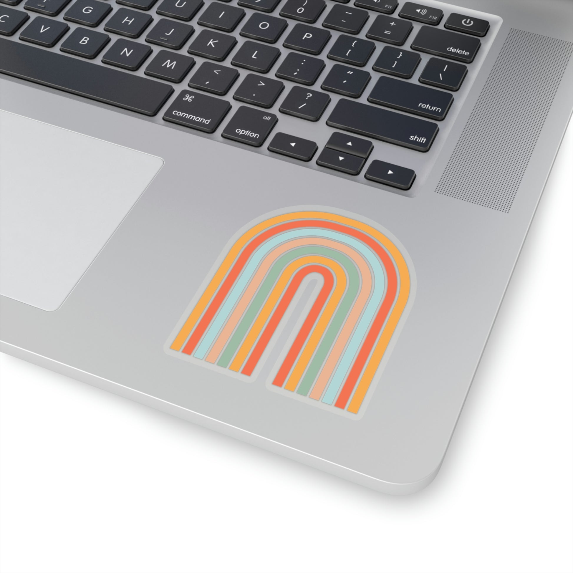 Retro Rainbow Kiss-Cut Sticker - BowsAndArtsDesigns