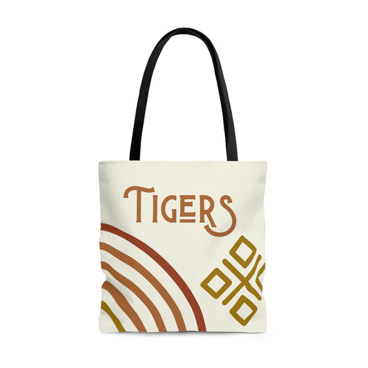 Tigers Mod Rainbow Canvas Tote Bag