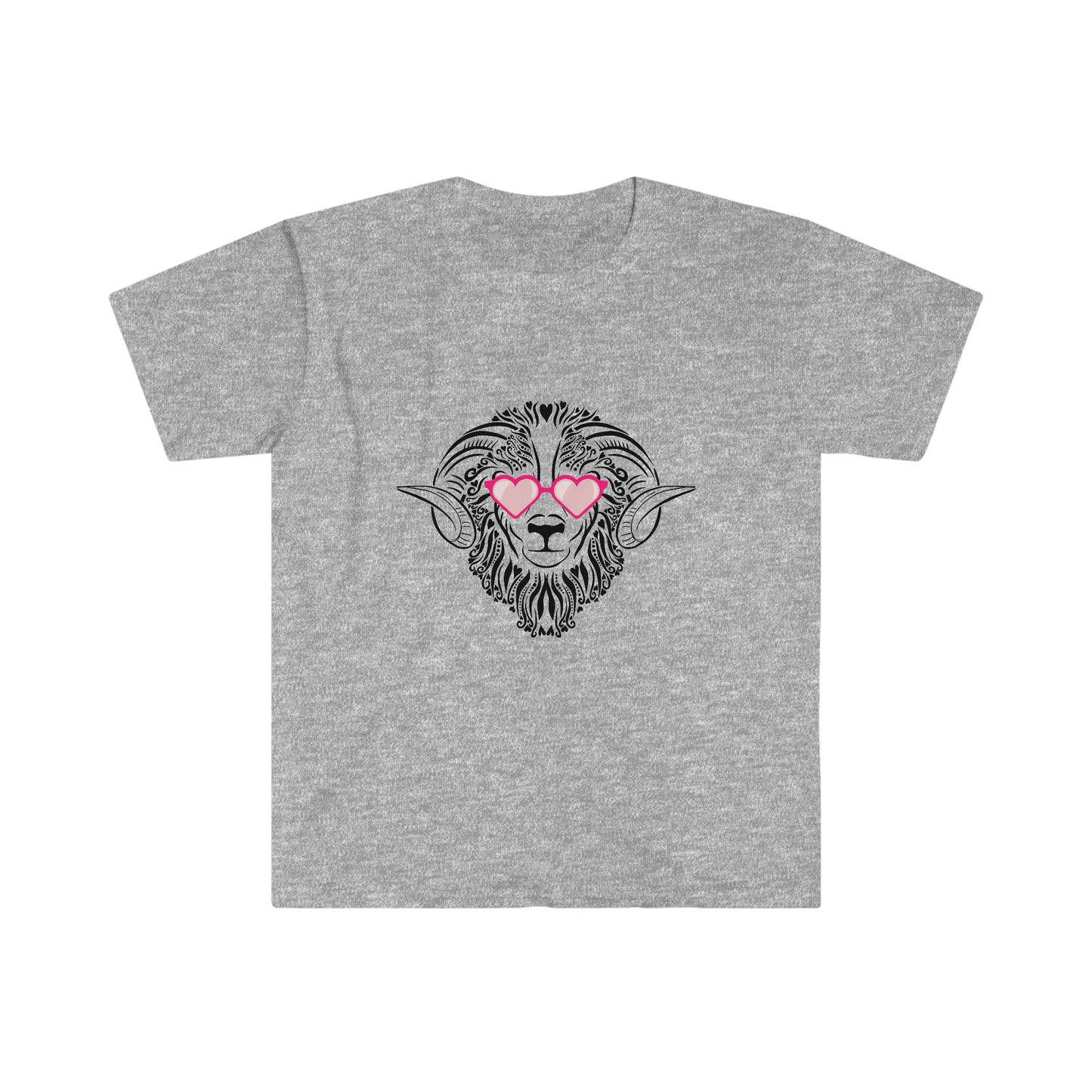 Ram Heart Glasses Unisex Softstyle T-shirt