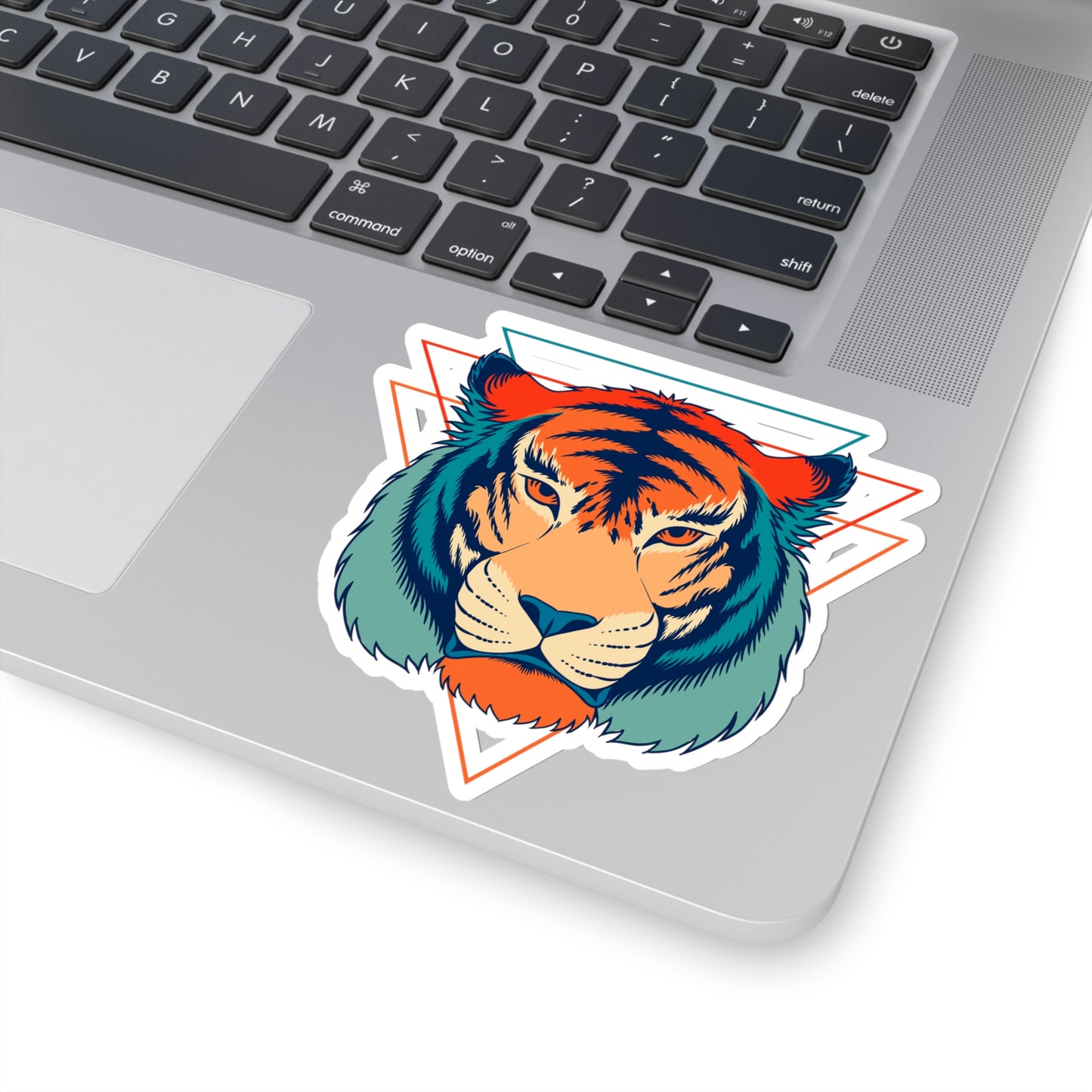 Turquoise Tiger Kiss-Cut Sticker - BowsAndArtsDesigns