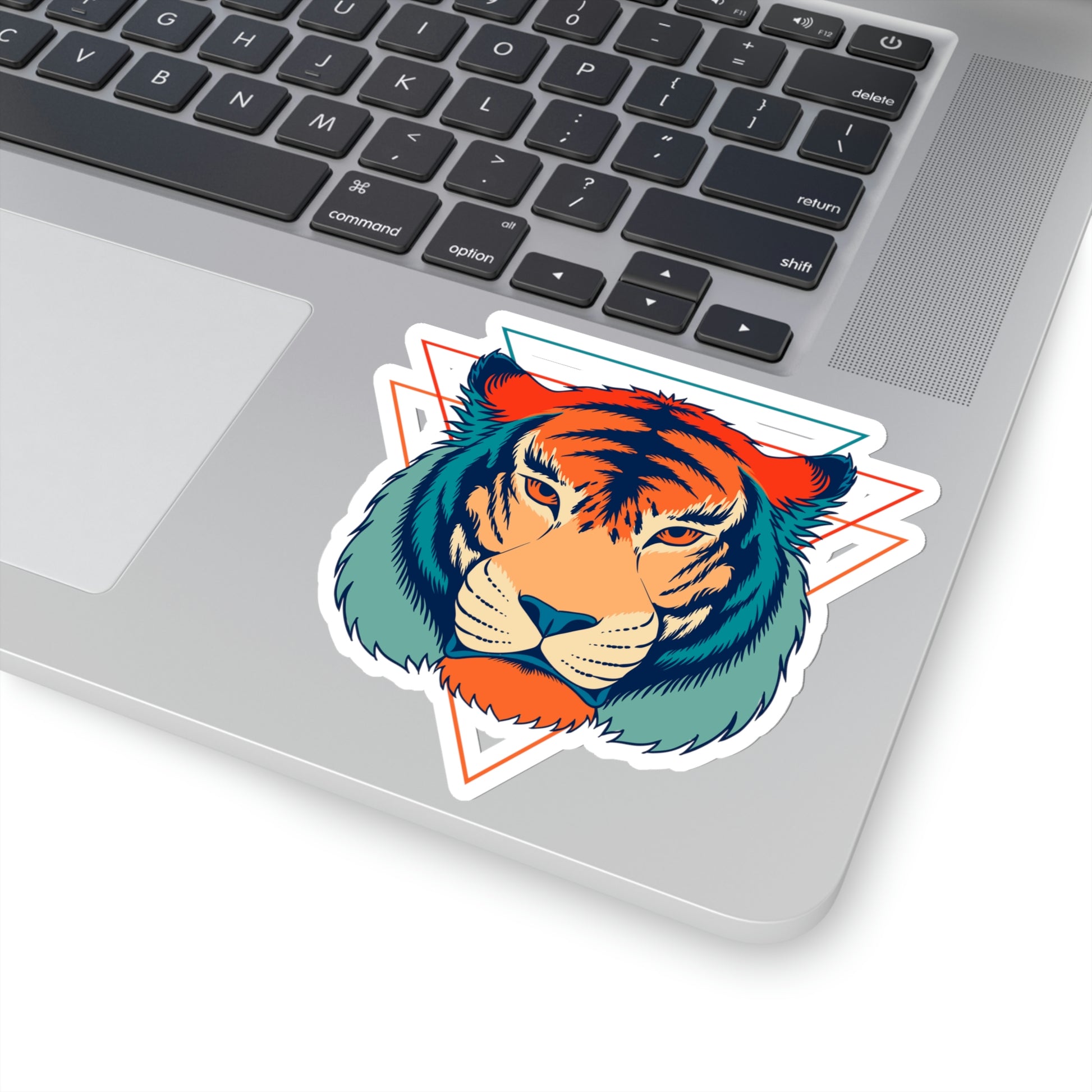 Turquoise Tiger Kiss-Cut Sticker - BowsAndArtsDesigns