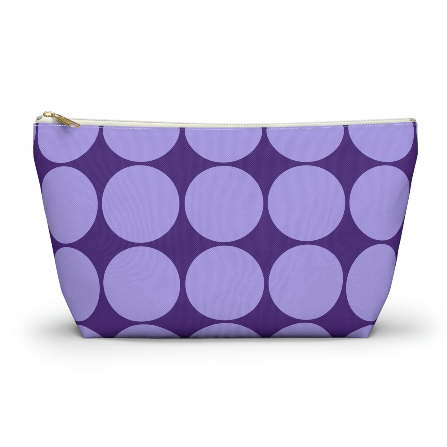 Purple Circle Print Pouch with T-bottom - BowsAndArtsDesigns