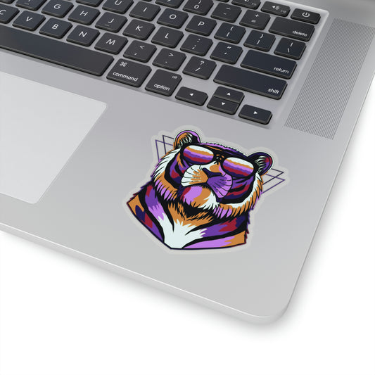 Tundra Tiger Sunnies Kiss-Cut Sticker - BowsAndArtsDesigns