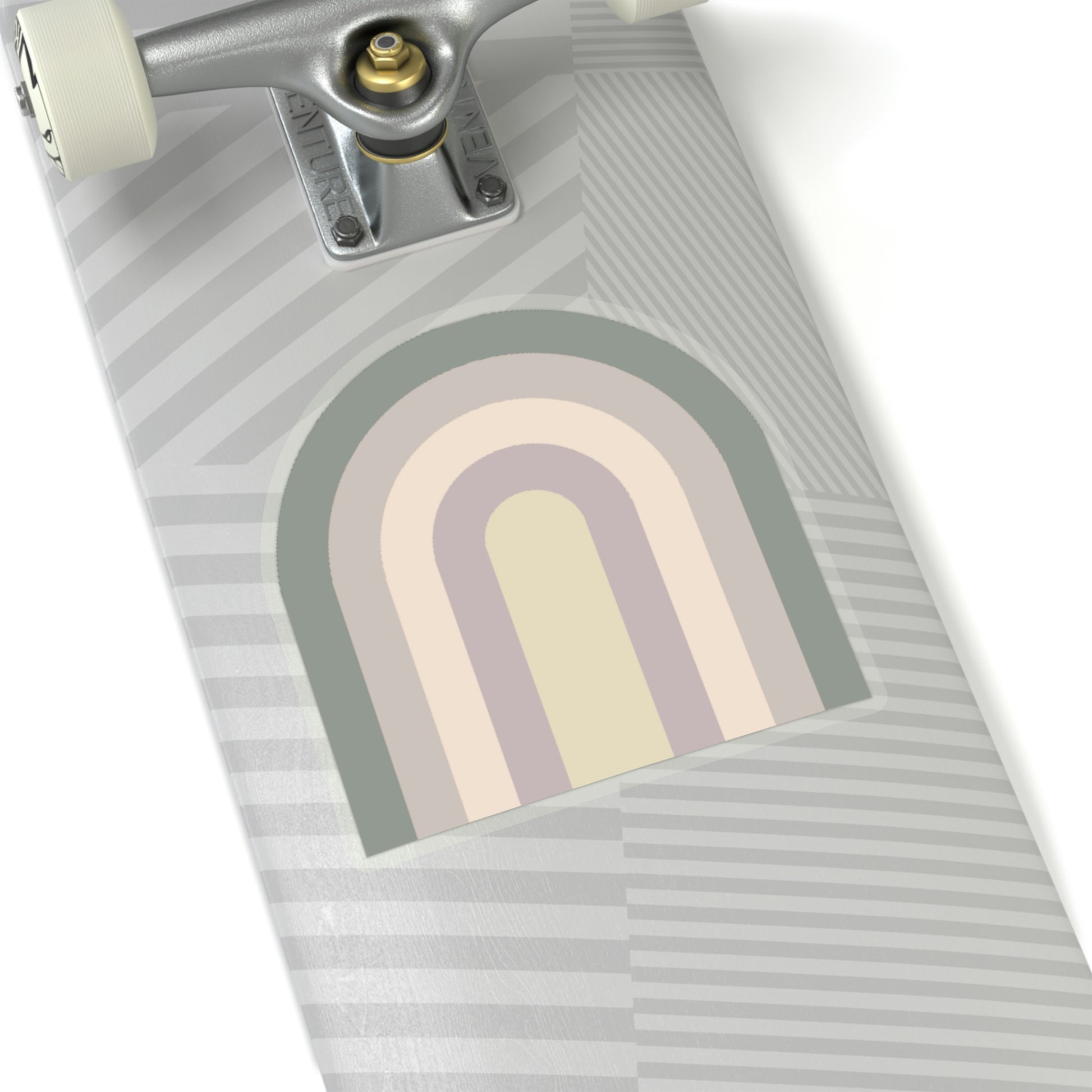 Gray Tone Rainbow Vinyl Kiss-Cut Sticker - BowsAndArtsDesigns