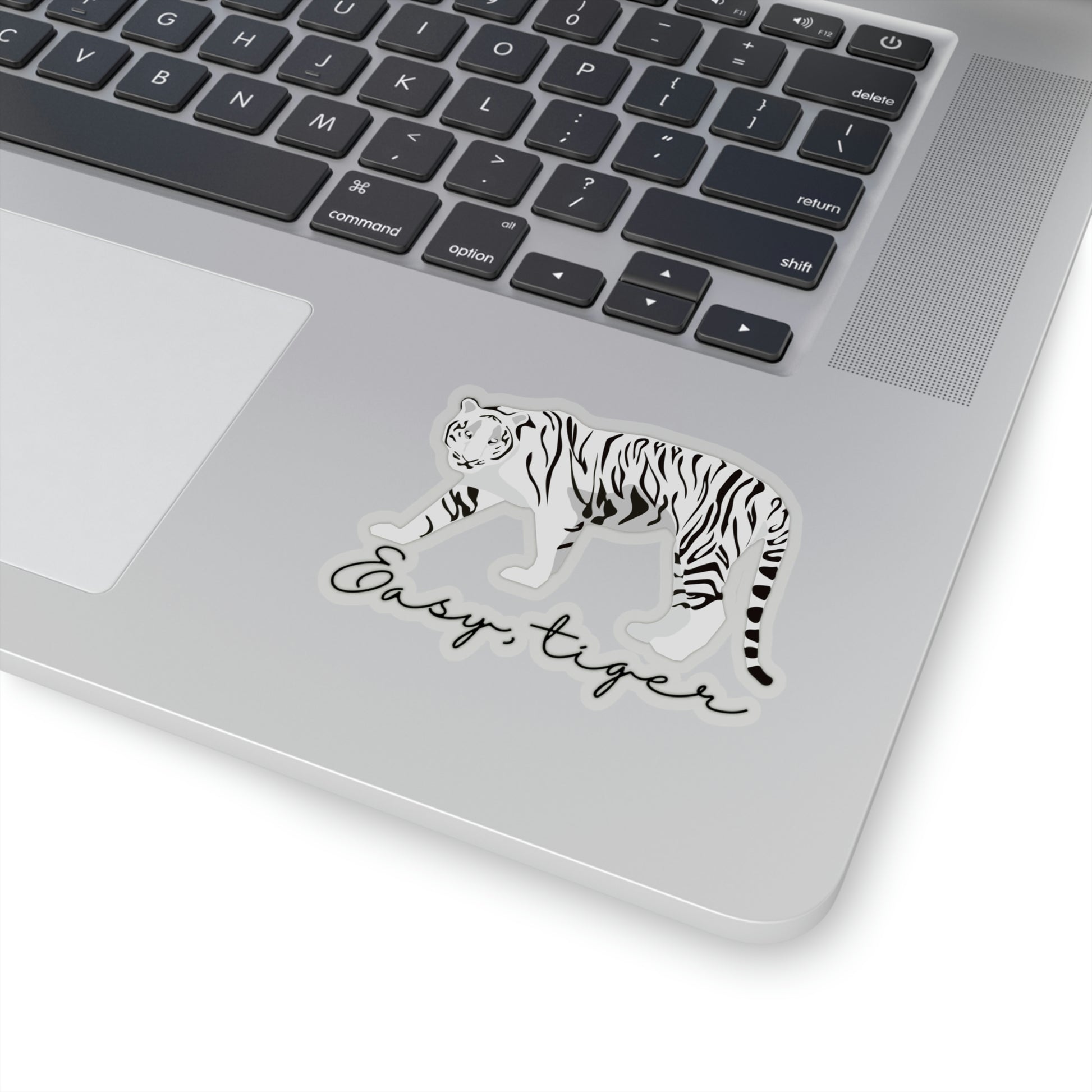 Easy, Tiger Vinyl Kiss-Cut Sticker - BowsAndArtsDesigns