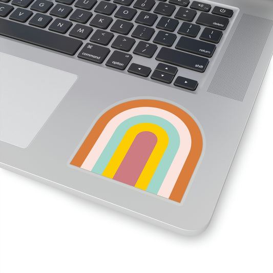 Retro Mint Rainbow Vinyl Kiss-Cut Sticker - BowsAndArtsDesigns