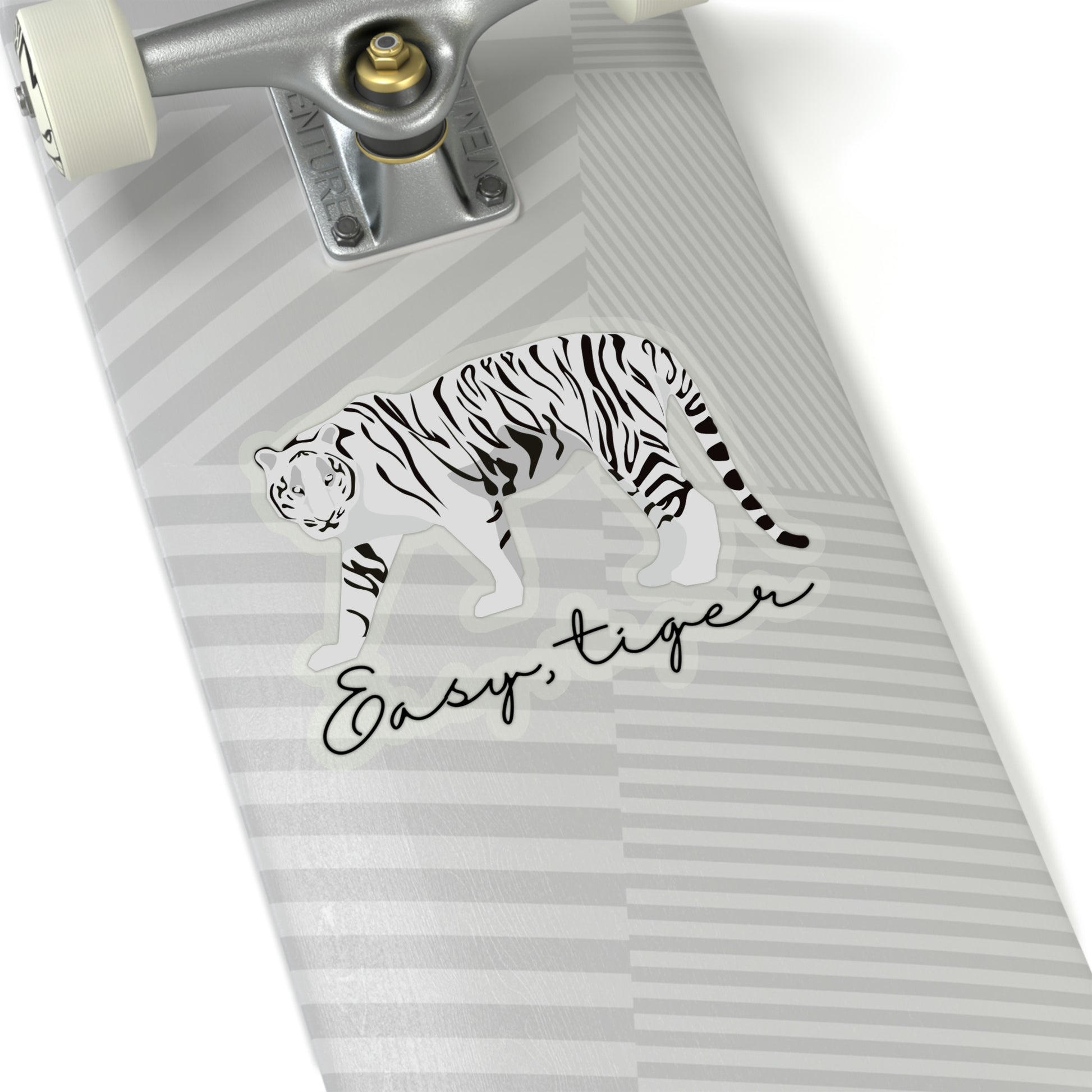 Easy, Tiger Vinyl Kiss-Cut Sticker - BowsAndArtsDesigns