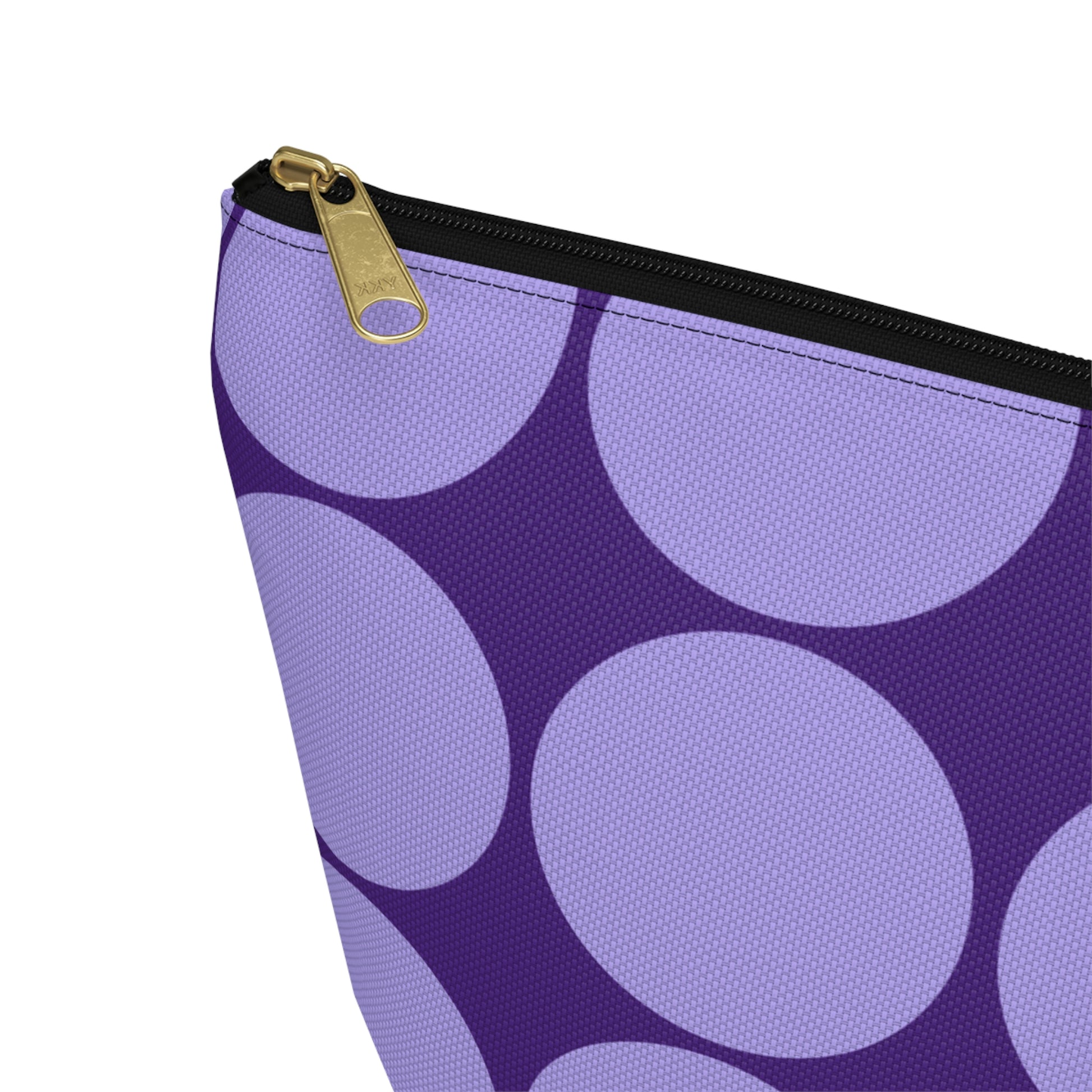 Purple Circle Print Pouch with T-bottom - BowsAndArtsDesigns