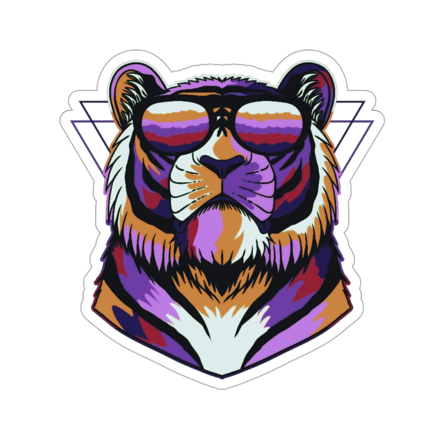 Tundra Tiger Sunnies Kiss-Cut Sticker - BowsAndArtsDesigns