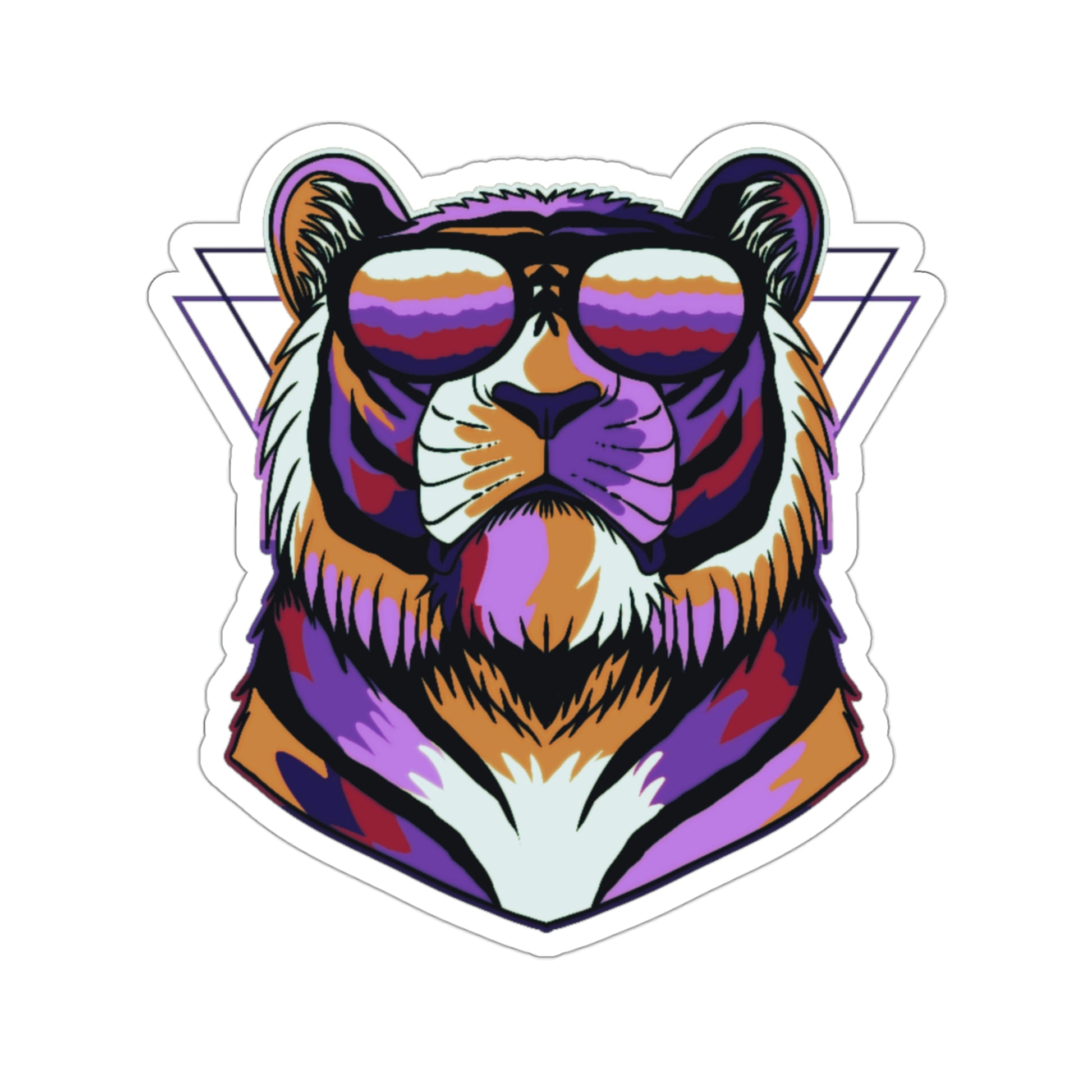 Tundra Tiger Sunnies Kiss-Cut Sticker - BowsAndArtsDesigns