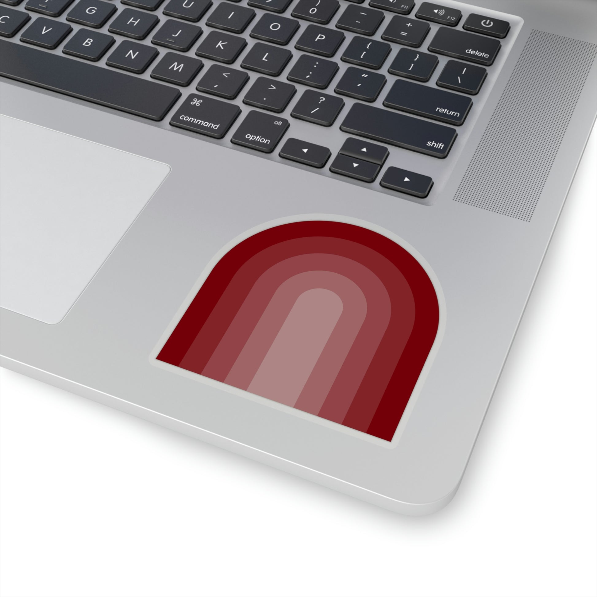 Garnet Maroon Gradient Rainbow Vinyl Kiss-Cut Sticker - BowsAndArtsDesigns