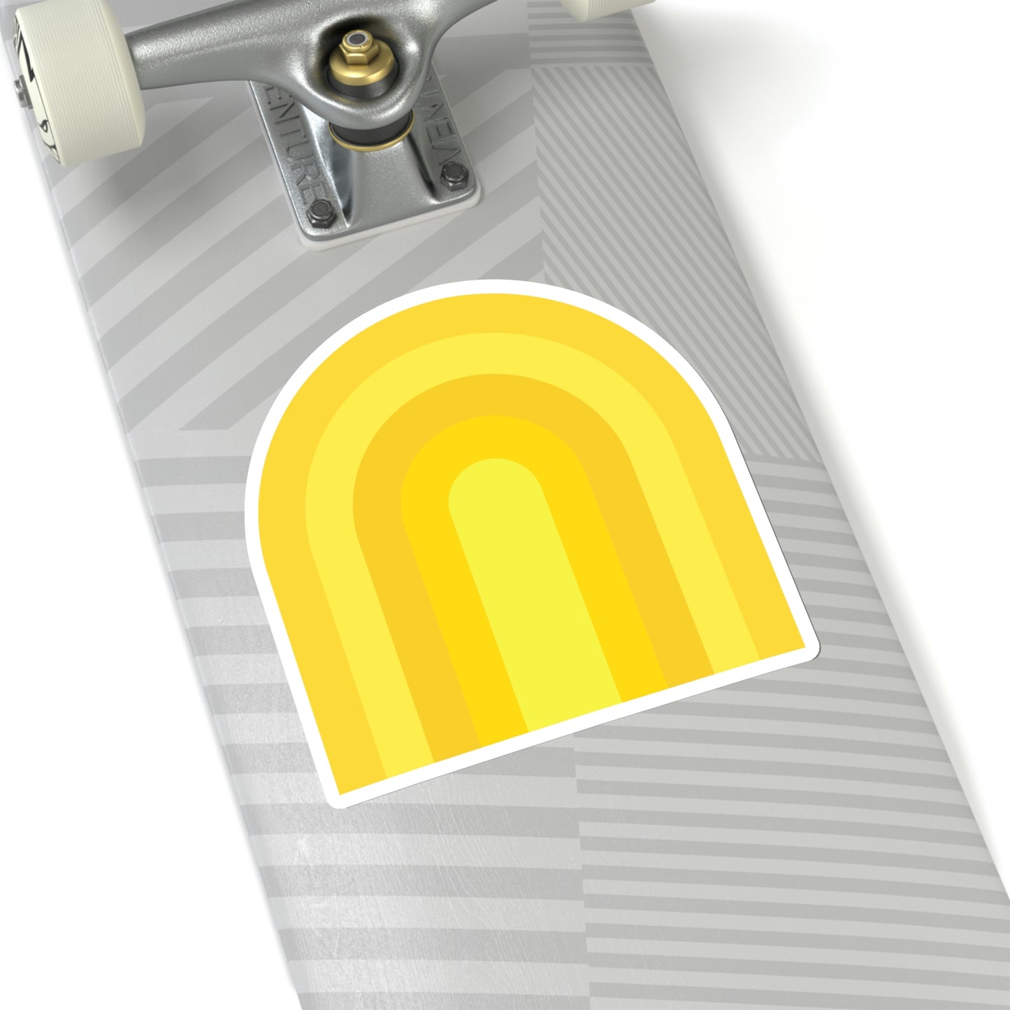 Yellow & Gold Rainbow Vinyl Kiss-Cut Sticker - BowsAndArtsDesigns