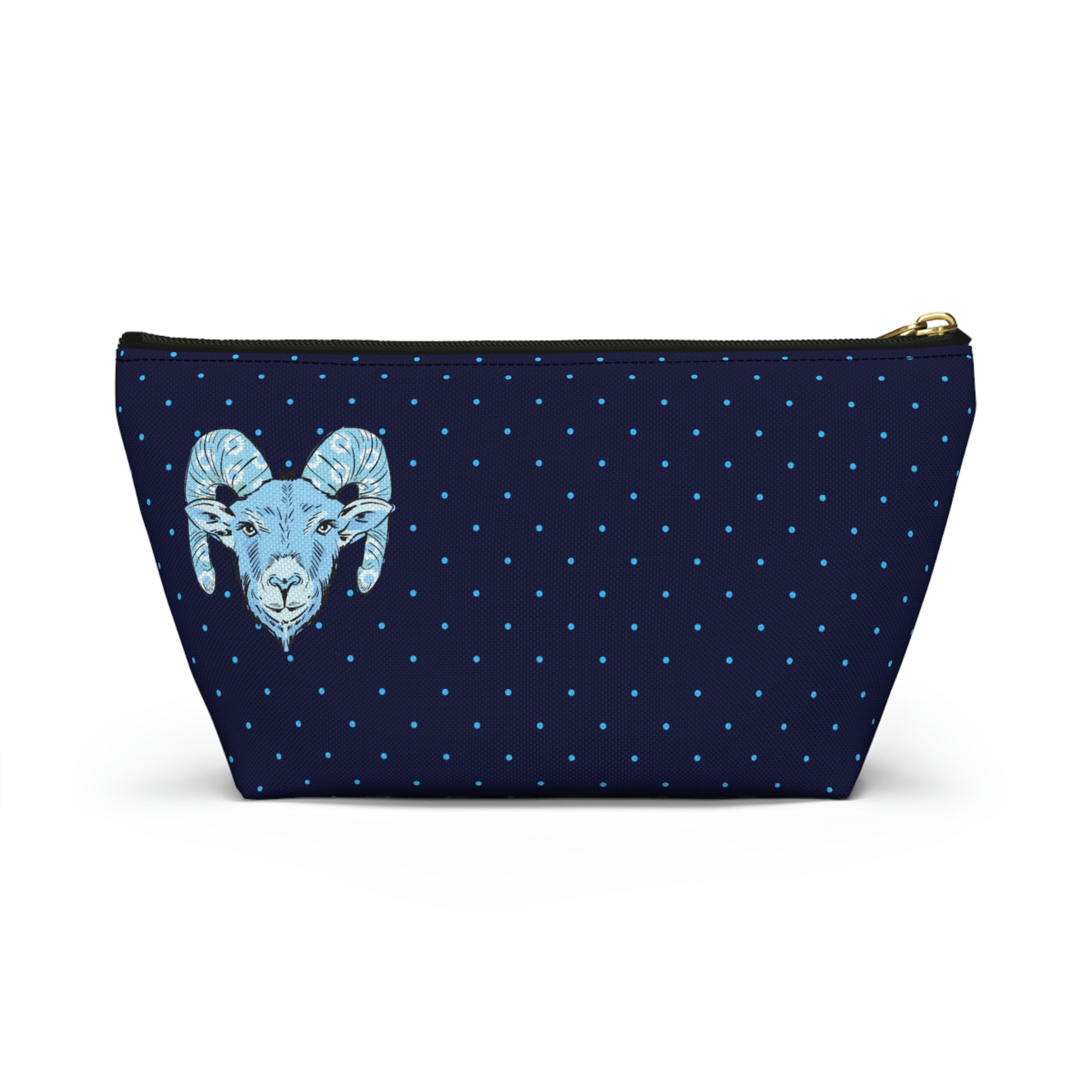 Blue Ram Accessory Pouch with T-bottom - BowsAndArtsDesigns