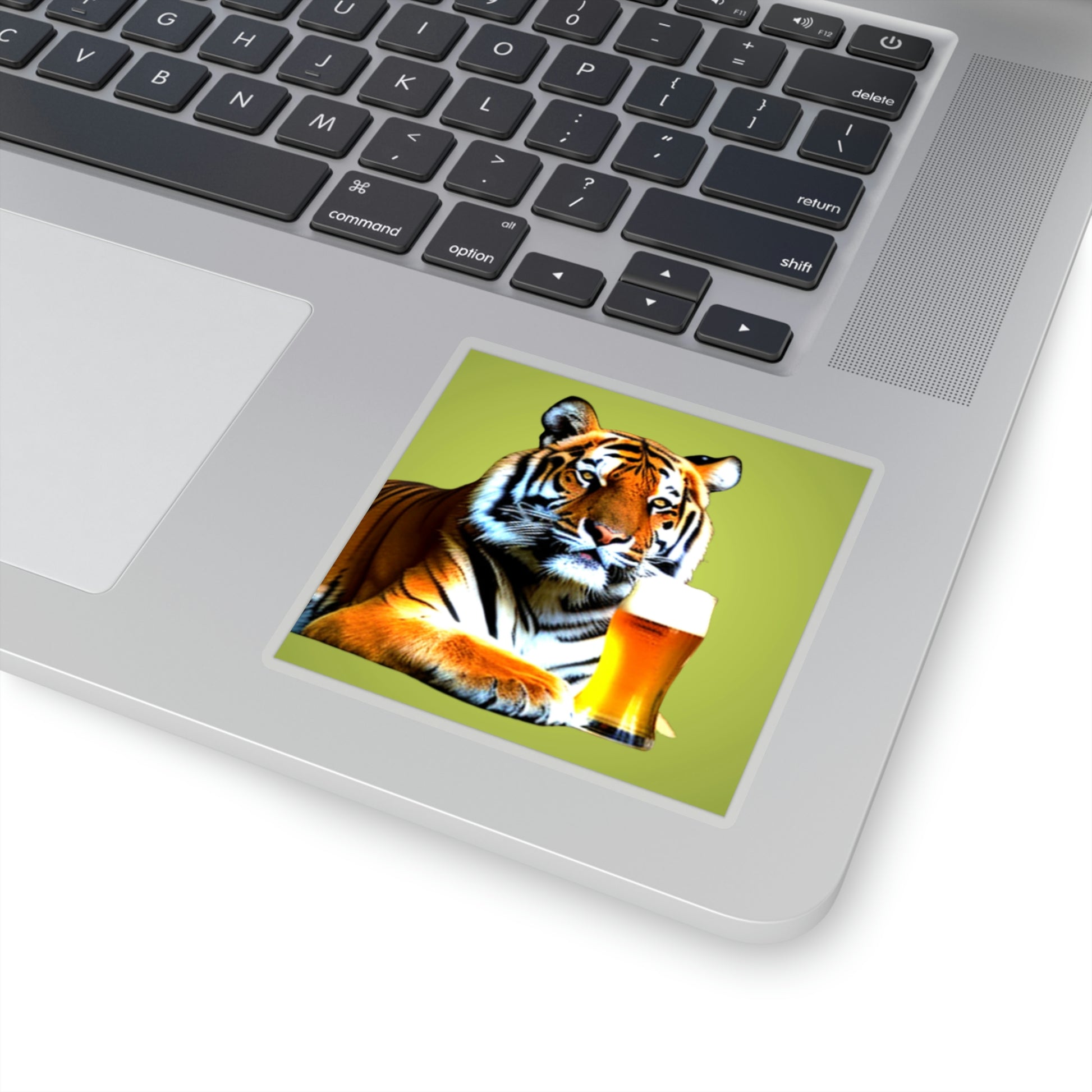 Thirsty Tiger Vinyl Kiss-Cut Sticker - BowsAndArtsDesigns