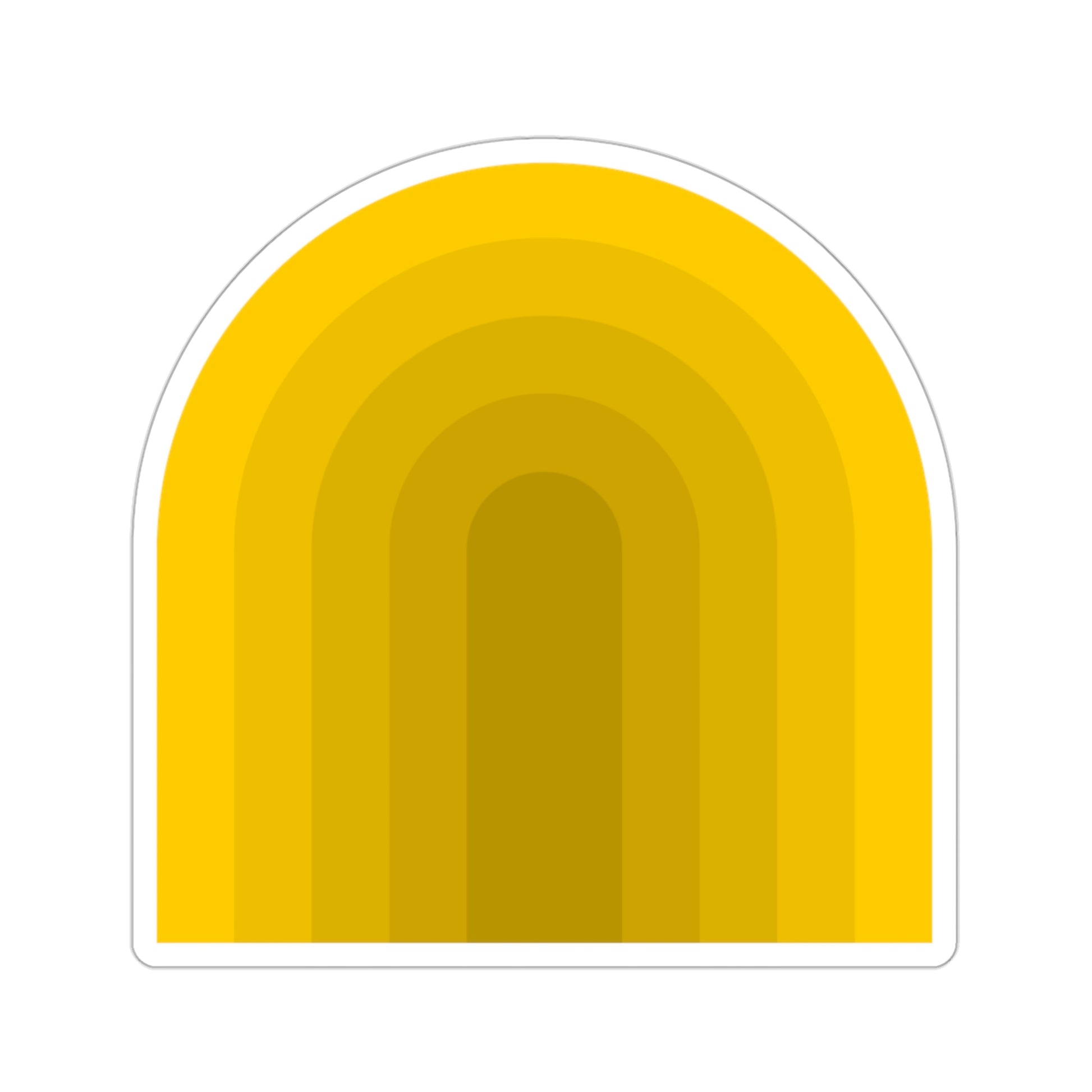 Yellow & Gold Gradient Rainbow Vinyl Kiss-Cut Sticker - BowsAndArtsDesigns