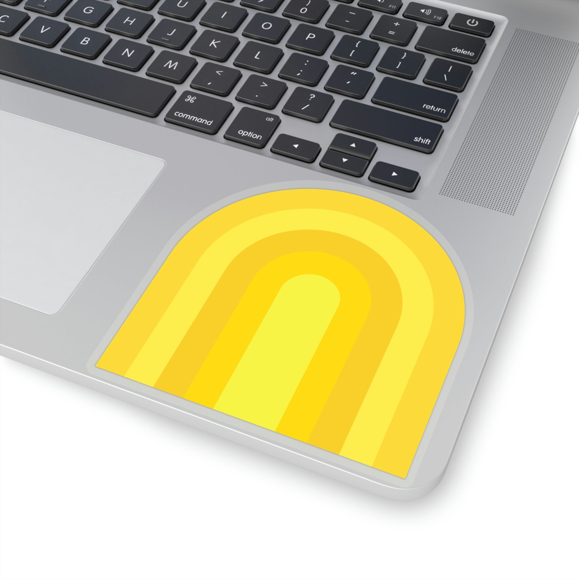 Yellow & Gold Rainbow Vinyl Kiss-Cut Sticker - BowsAndArtsDesigns