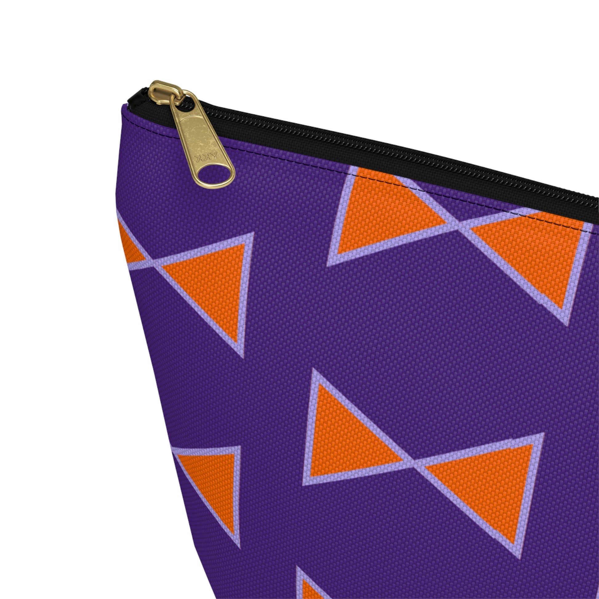 Purple & Orange Bows Pouch with T-bottom - BowsAndArtsDesigns