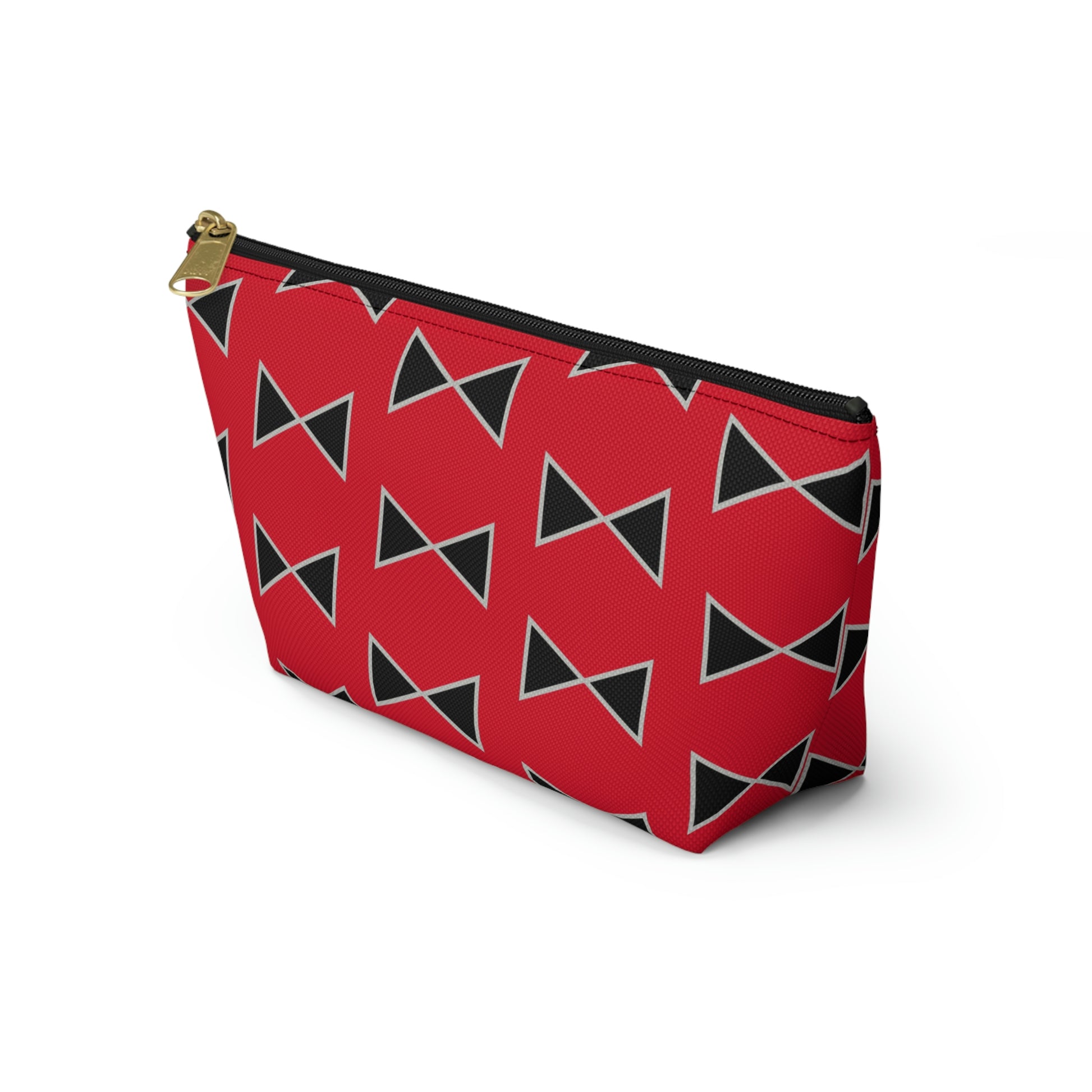 Red & Black Bows Accessory Pouch with T-bottom - BowsAndArtsDesigns