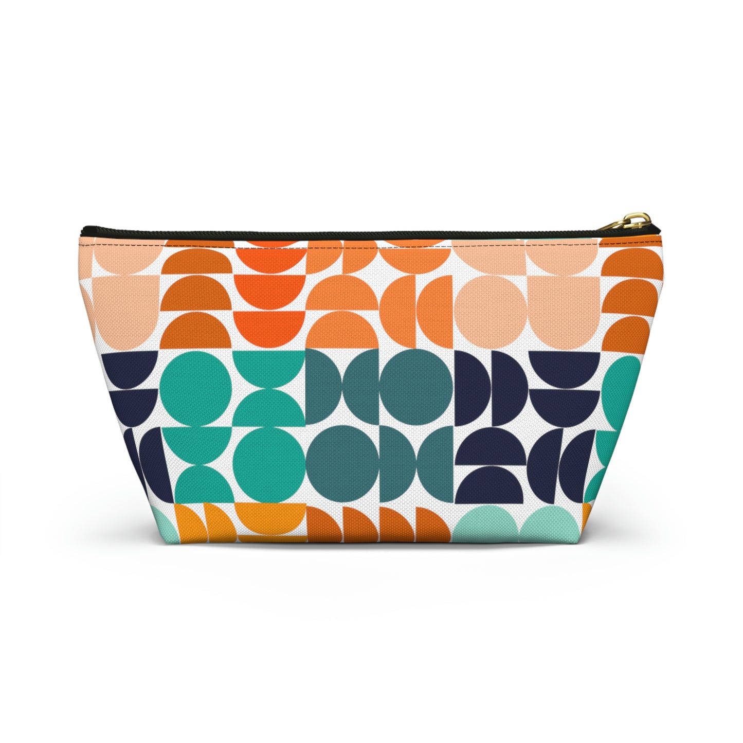 Multi-Color Mid Century Modern Accessory Pouch with T-bottom - BowsAndArtsDesigns
