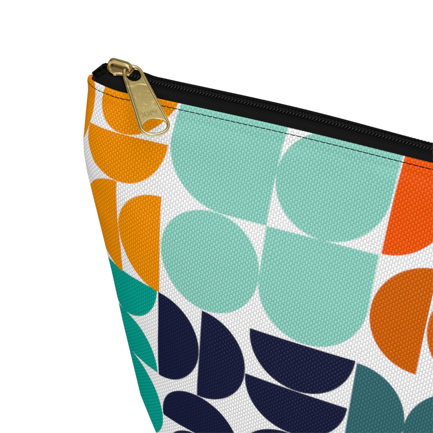 Multi-Color Mid Century Modern Accessory Pouch with T-bottom - BowsAndArtsDesigns