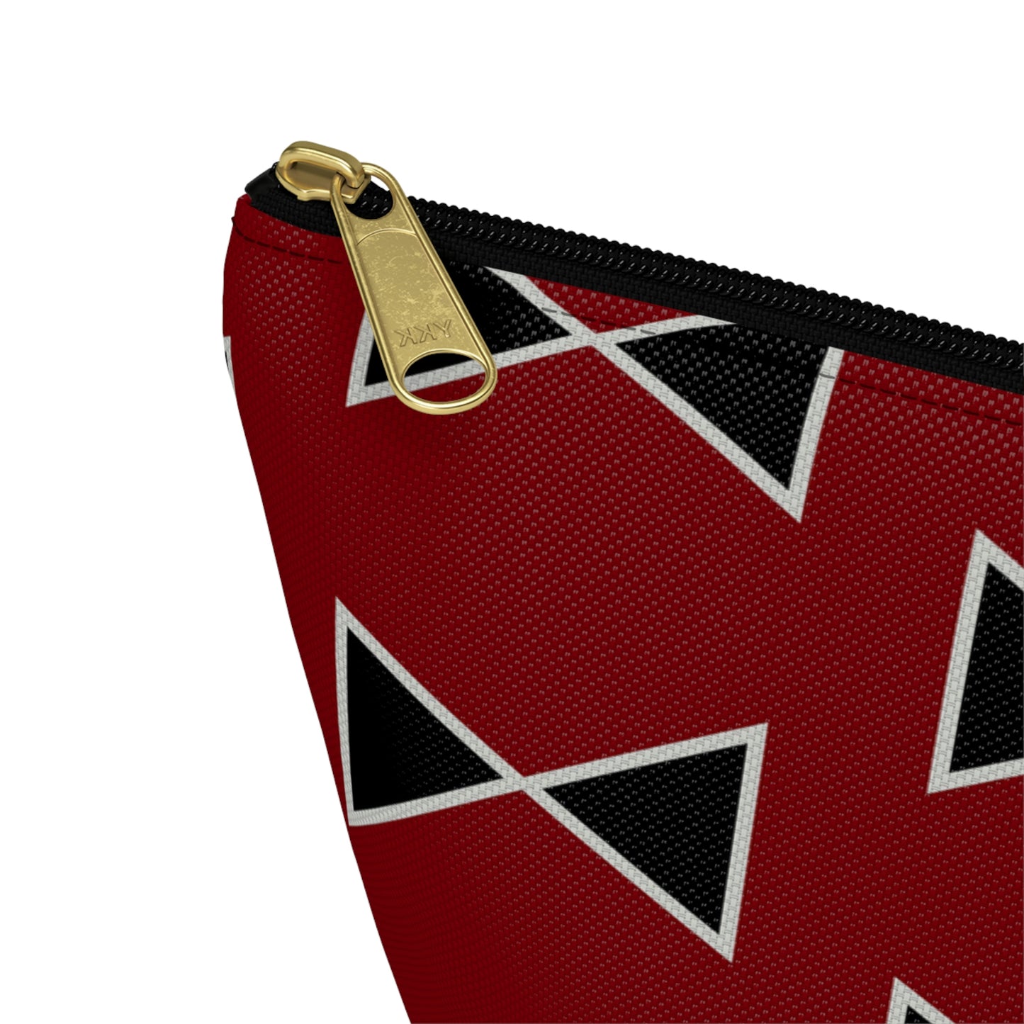 Black & Garnet Maroon Bows Accessory Pouch with T-bottom