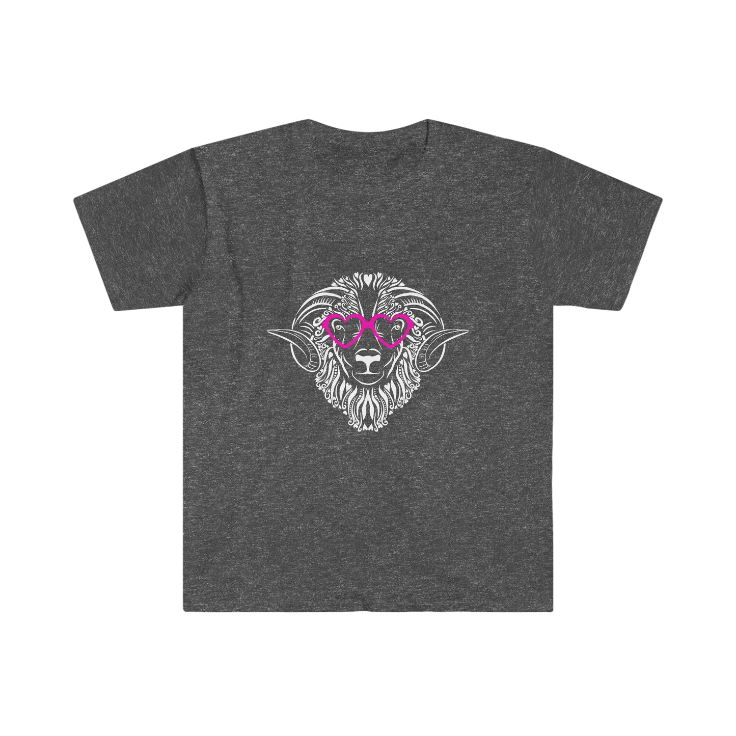 Ram Heart Glasses Unisex Softstyle T-shirt