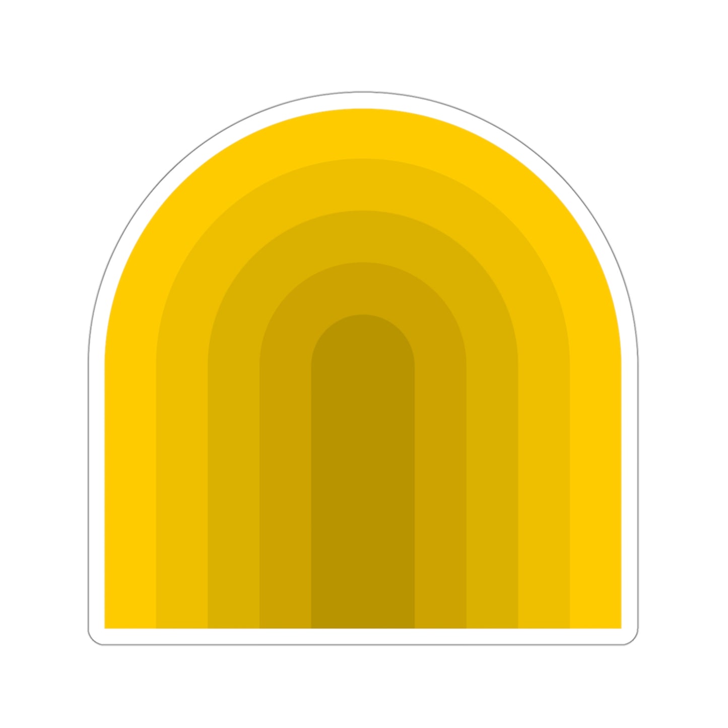 Yellow & Gold Gradient Rainbow Vinyl Kiss-Cut Sticker - BowsAndArtsDesigns
