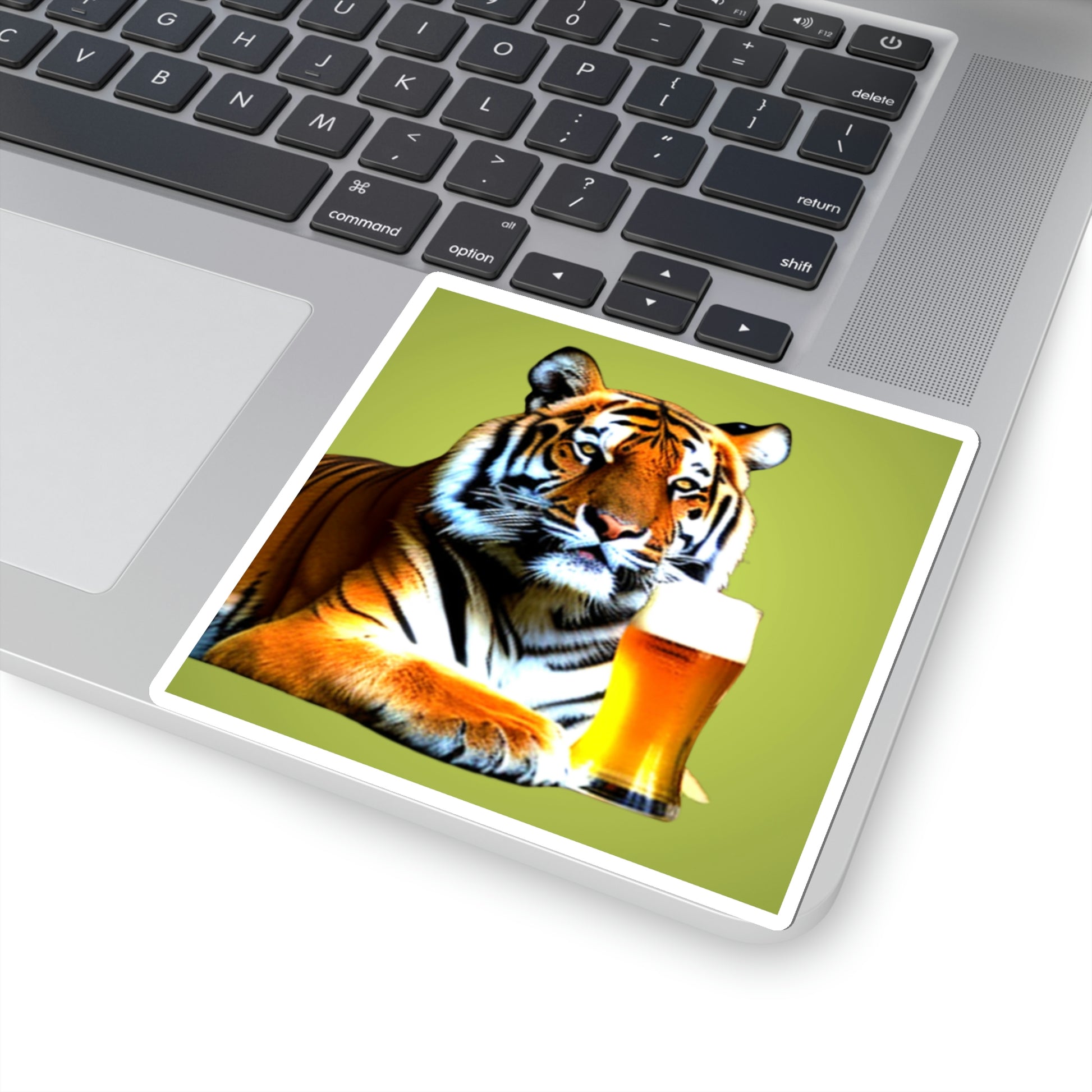 Thirsty Tiger Vinyl Kiss-Cut Sticker - BowsAndArtsDesigns